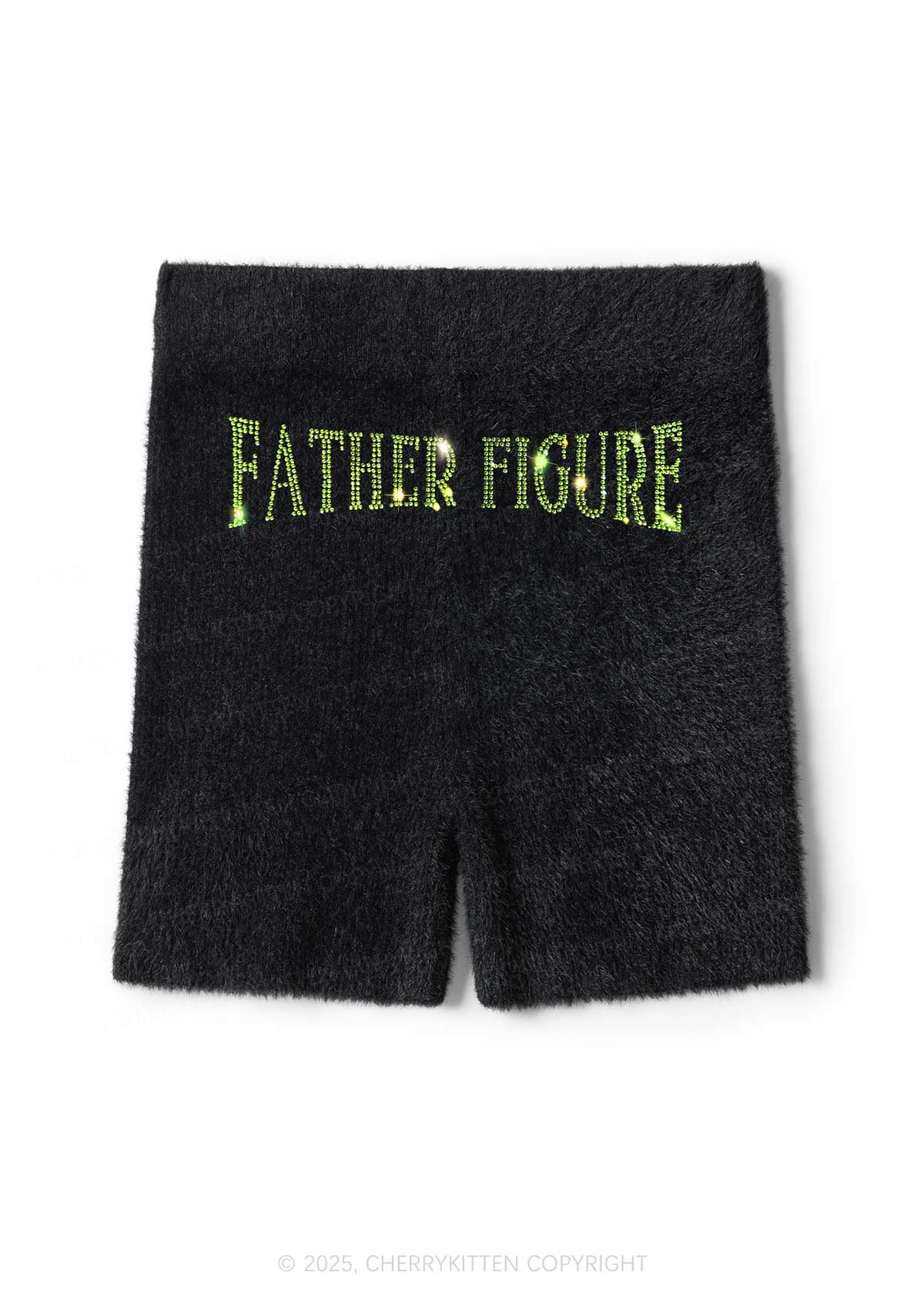 Rhinestone Father Figure Y2K Fluffy Shorts Cherrykitten - Image 2