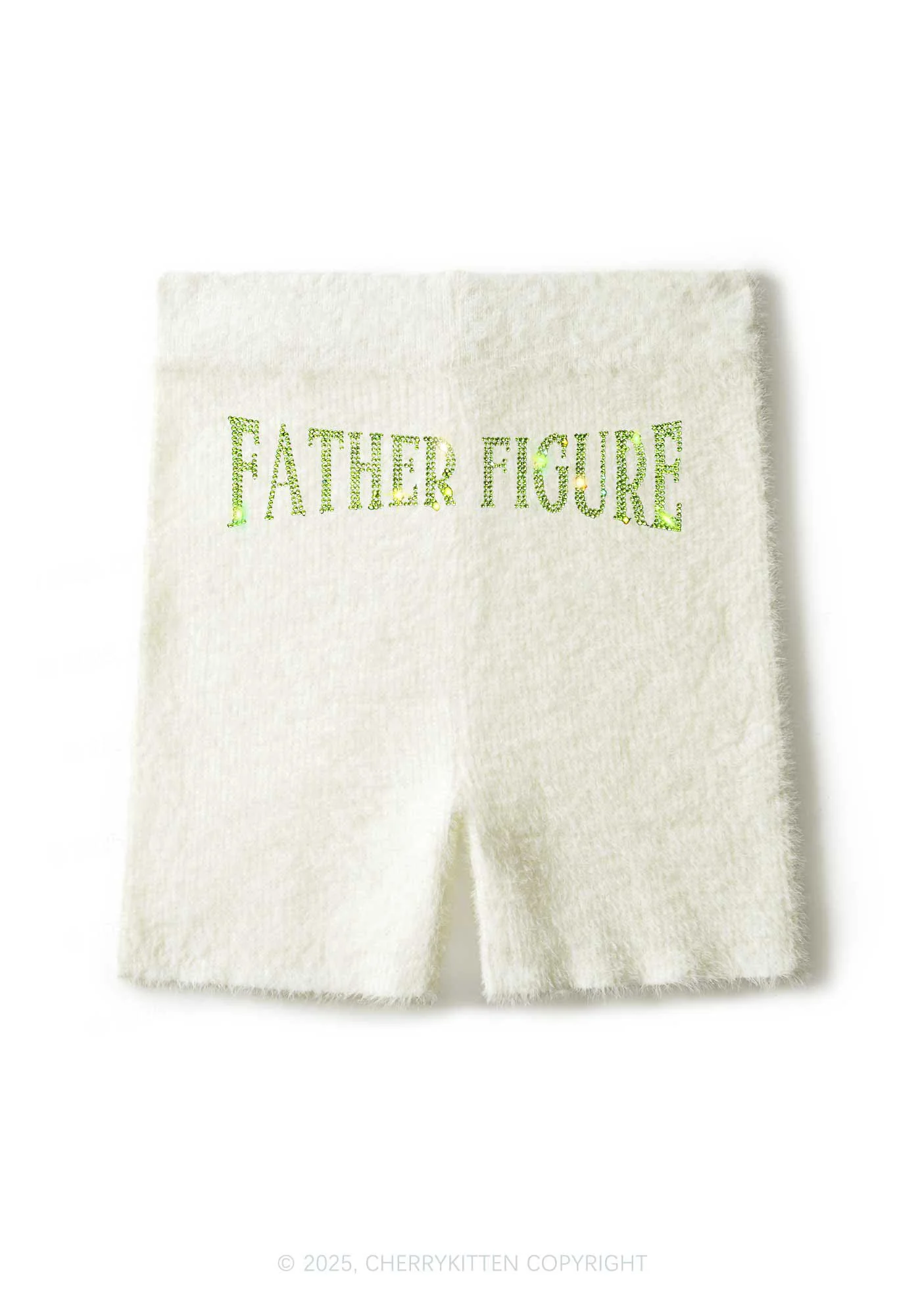 Rhinestone Father Figure Y2K Fluffy Shorts Cherrykitten - Image 3