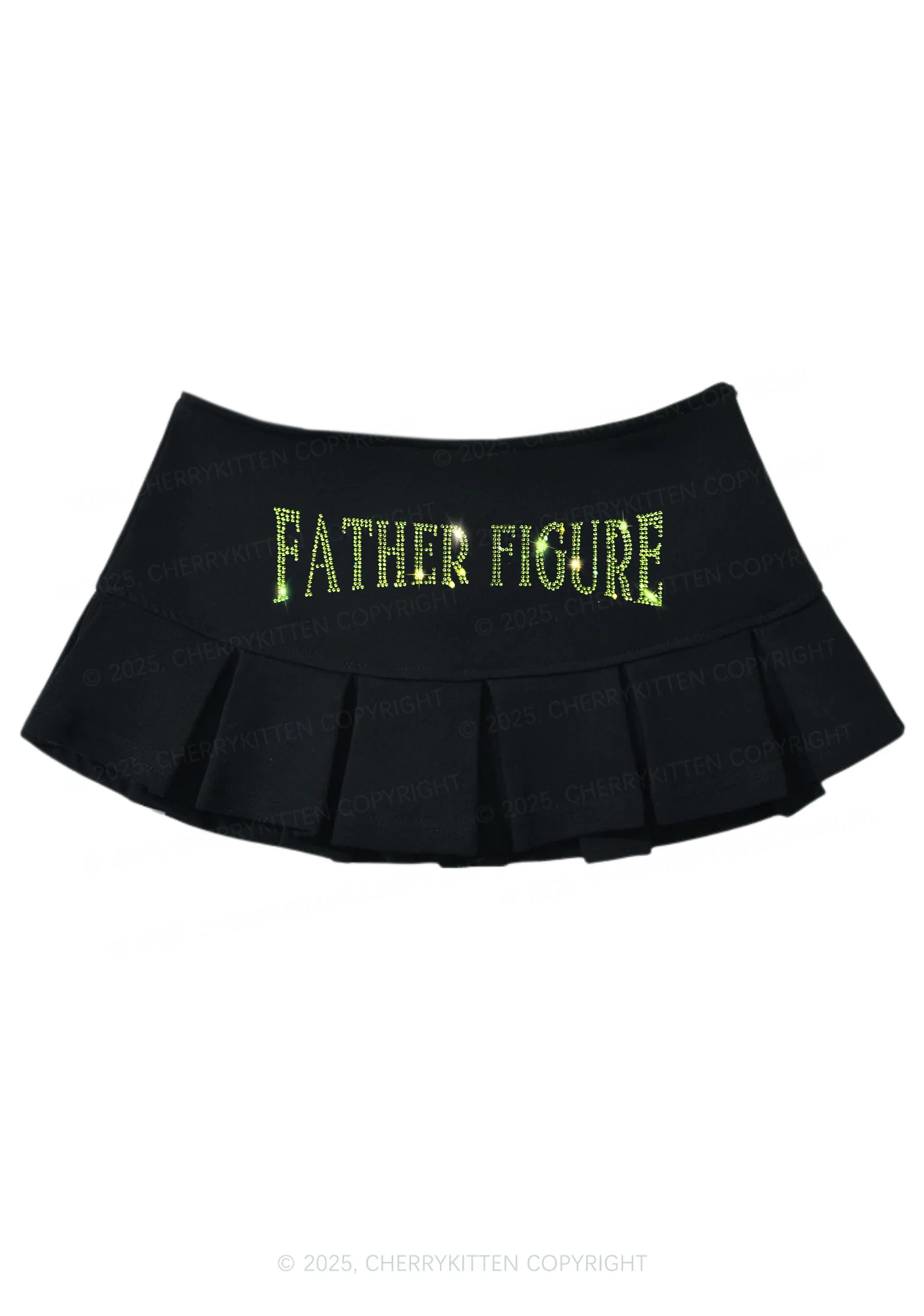 Rhinestone Father Figure Y2K Mini Pleated Skirts Cherrykitten - Image 2