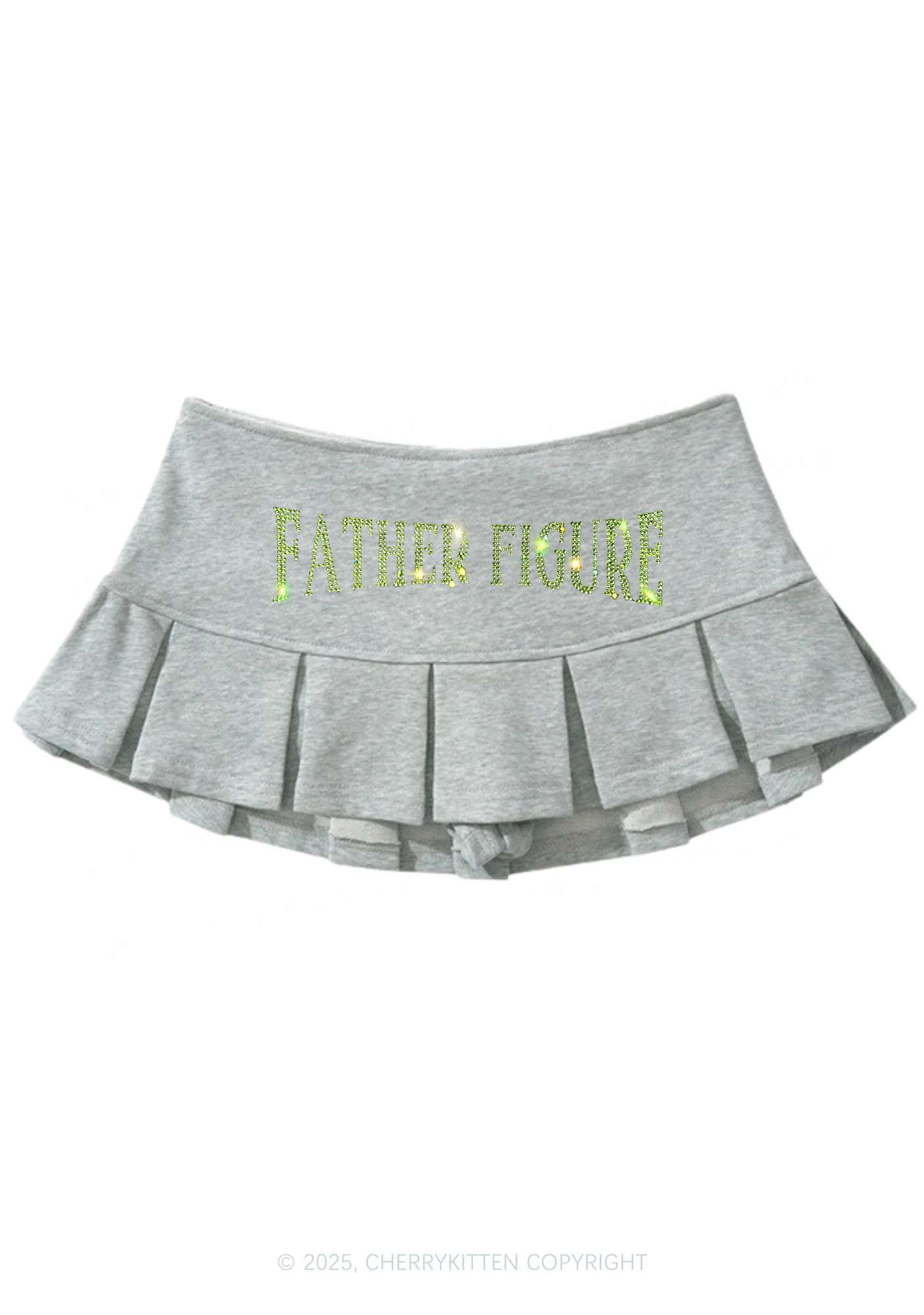 Rhinestone Father Figure Y2K Mini Pleated Skirts Cherrykitten - Image 4