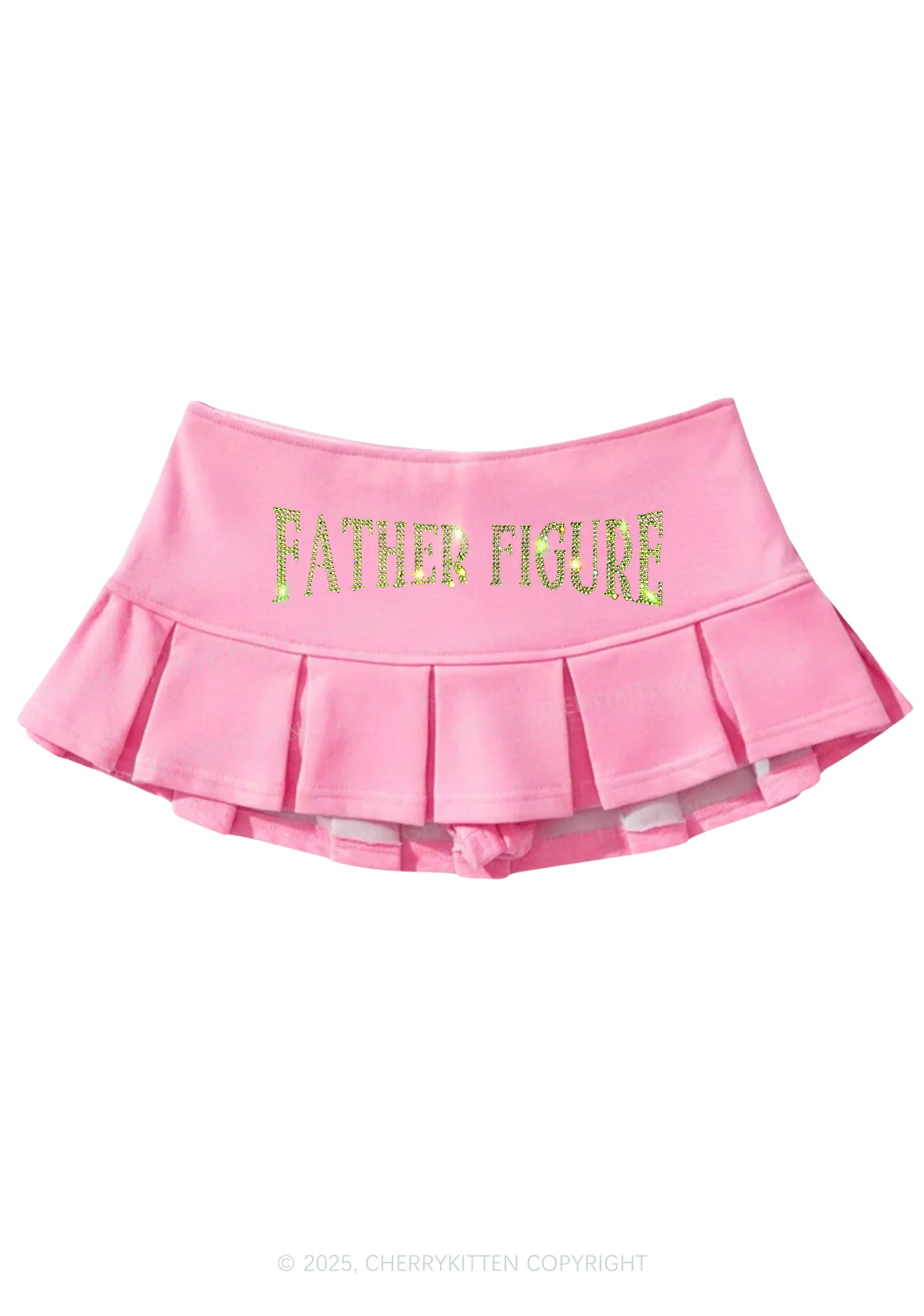 Rhinestone Father Figure Y2K Mini Pleated Skirts Cherrykitten - Image 5