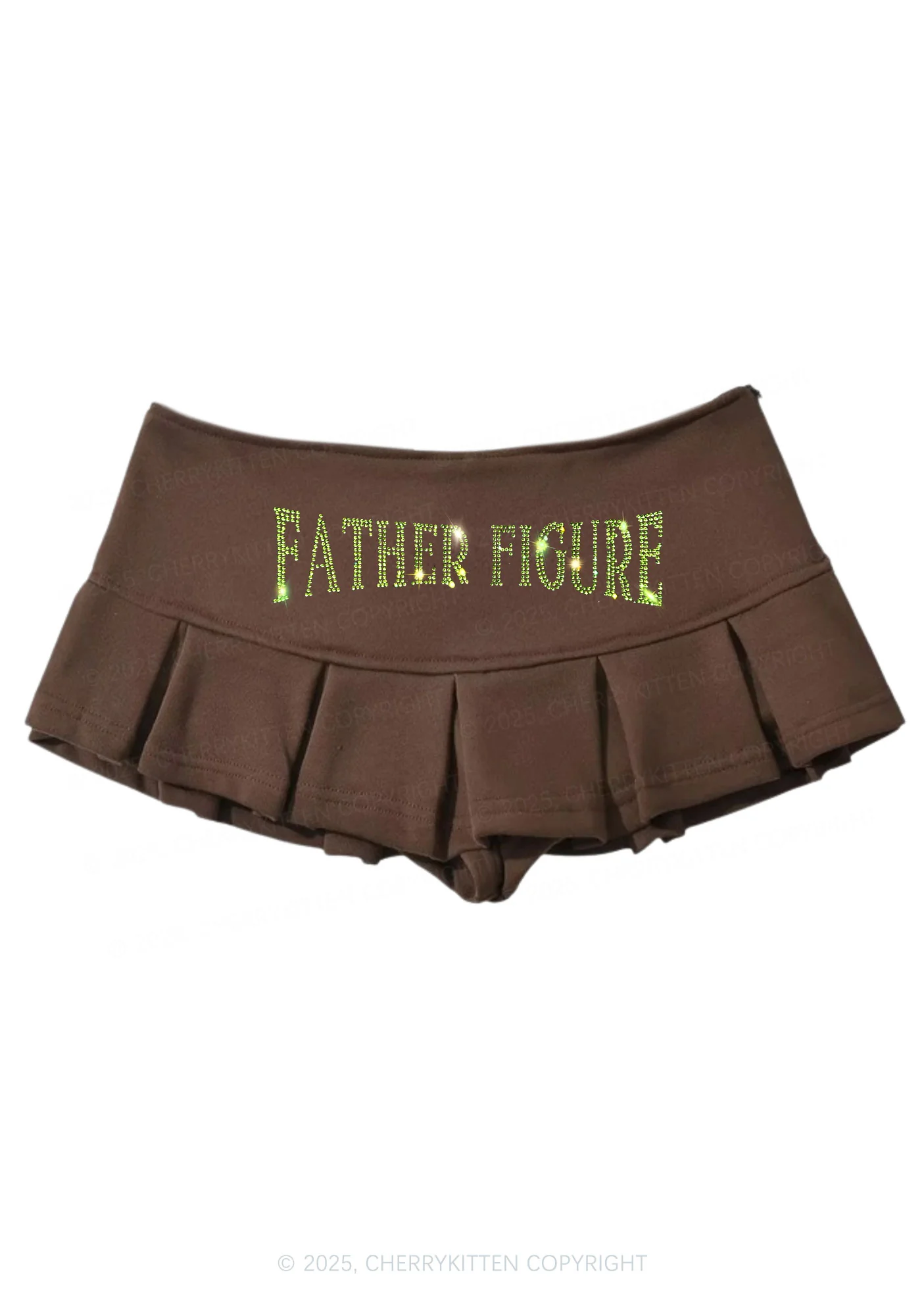 Rhinestone Father Figure Y2K Mini Pleated Skirts Cherrykitten - Image 6