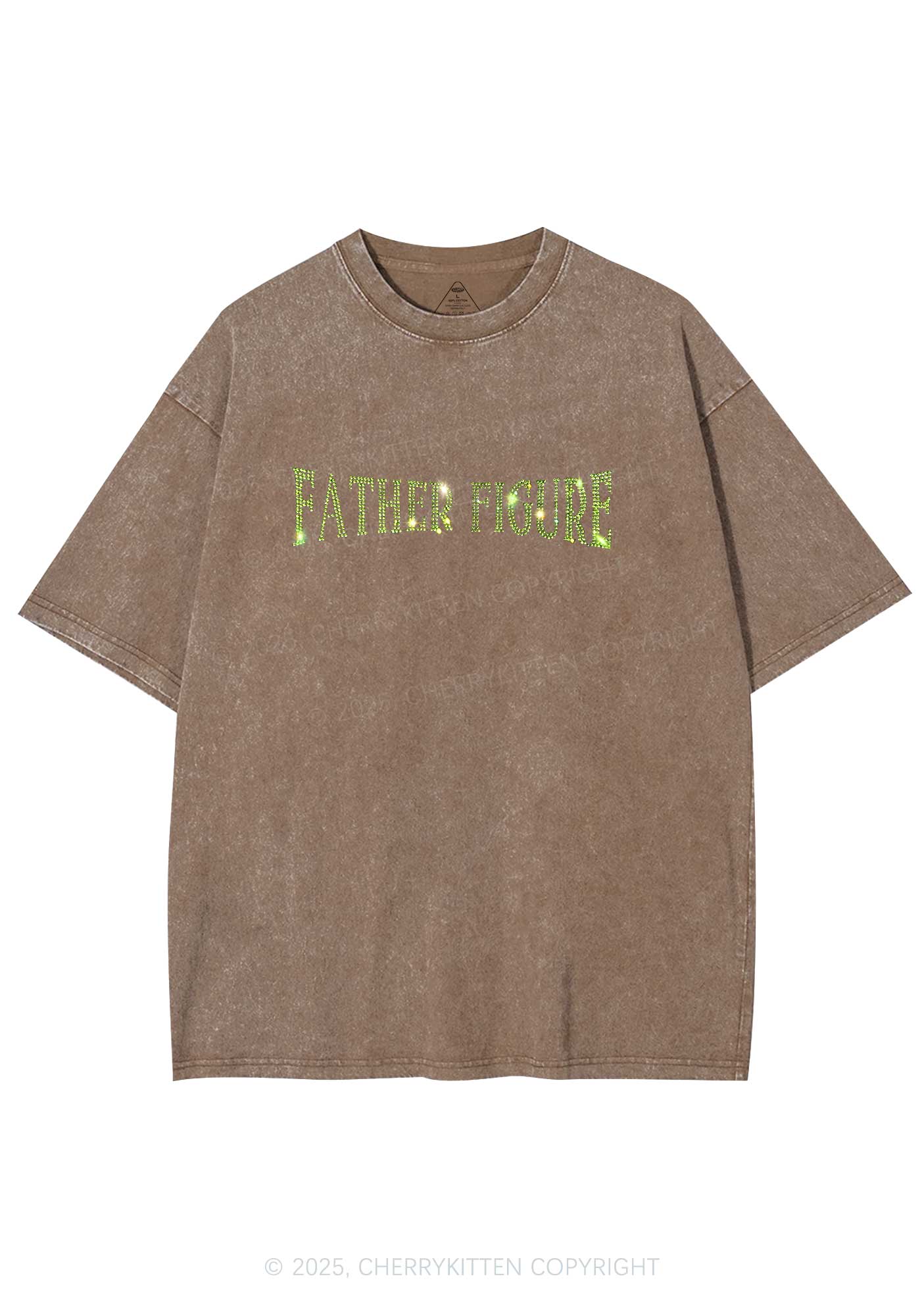 Rhinestone Father Figure Y2K Shirts Washed Tee Cherrykitten - Image 6