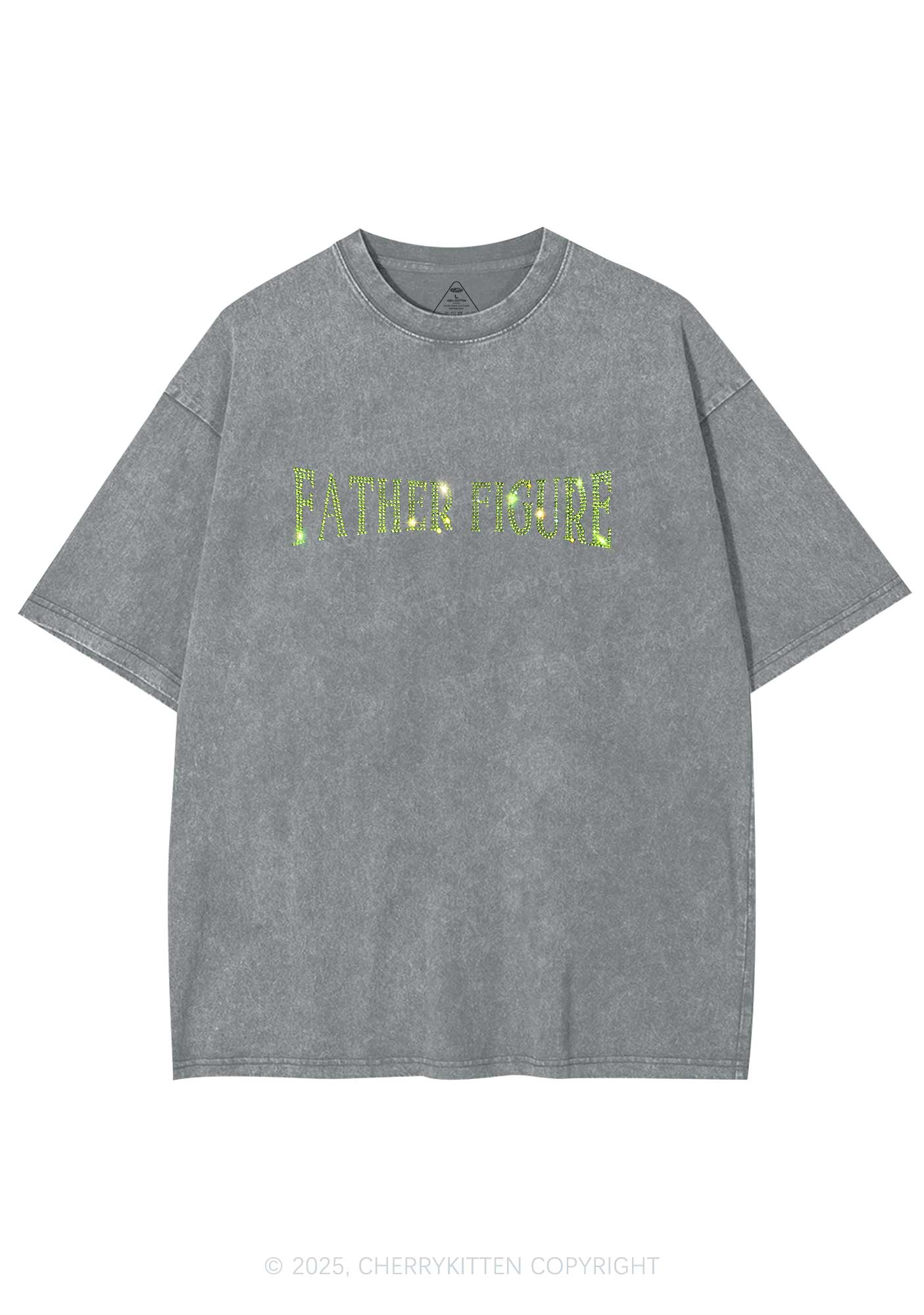 Rhinestone Father Figure Y2K Shirts Washed Tee Cherrykitten - Image 7