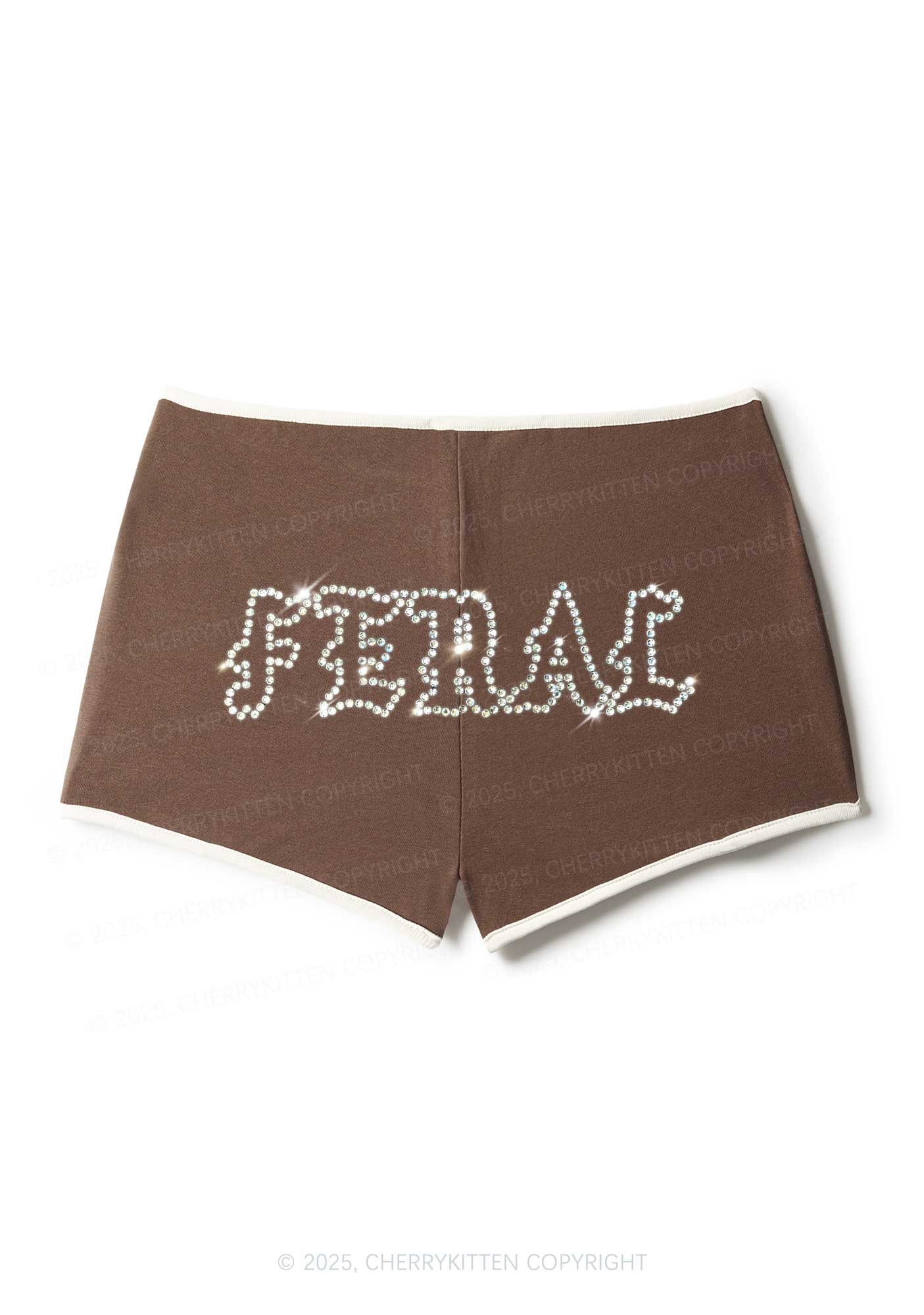 Rhinestone Feral Y2K Booty Shorts Cherrykitten - Image 4