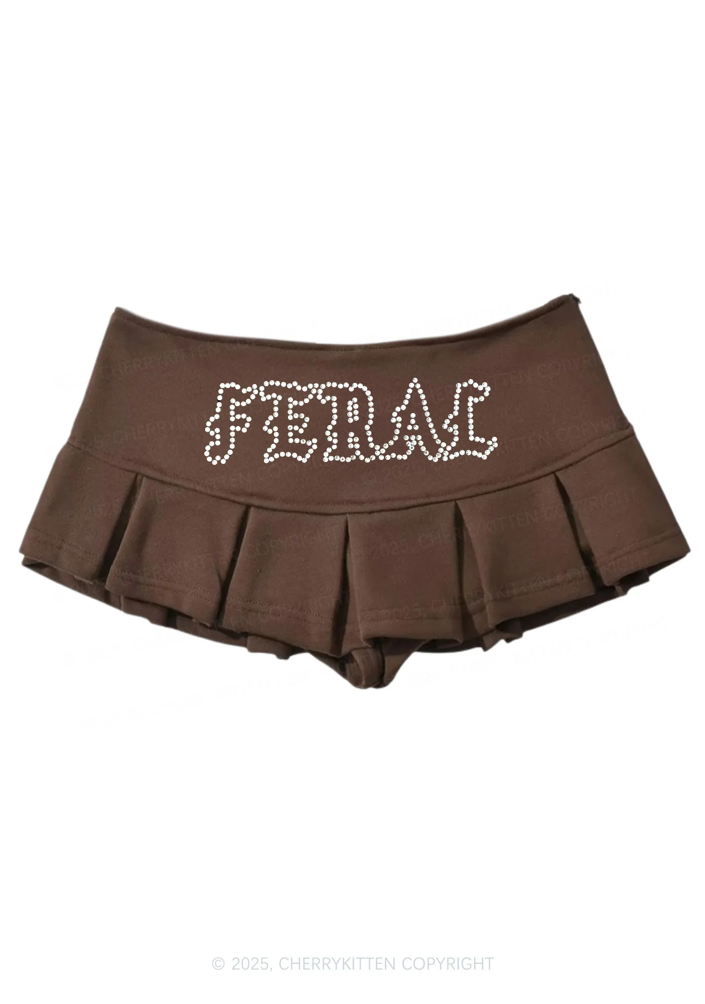 Rhinestone Feral Y2K Mini Pleated Skirts Cherrykitten - Image 3