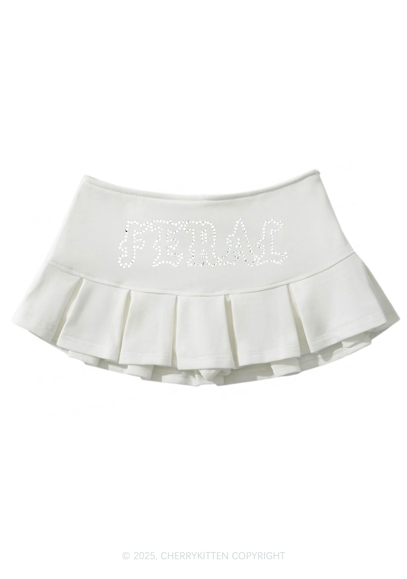 Rhinestone Feral Y2K Mini Pleated Skirts Cherrykitten - Image 6