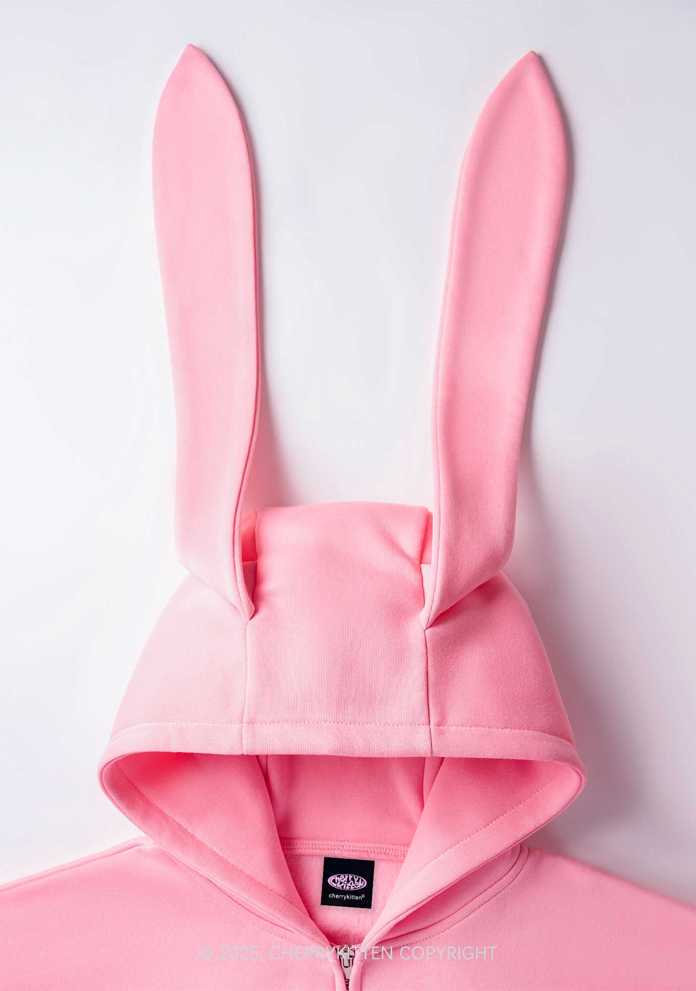 Whos A Good Boy Y2K Bunny Ear Zip Hoodie Cherrykitten - Image 5
