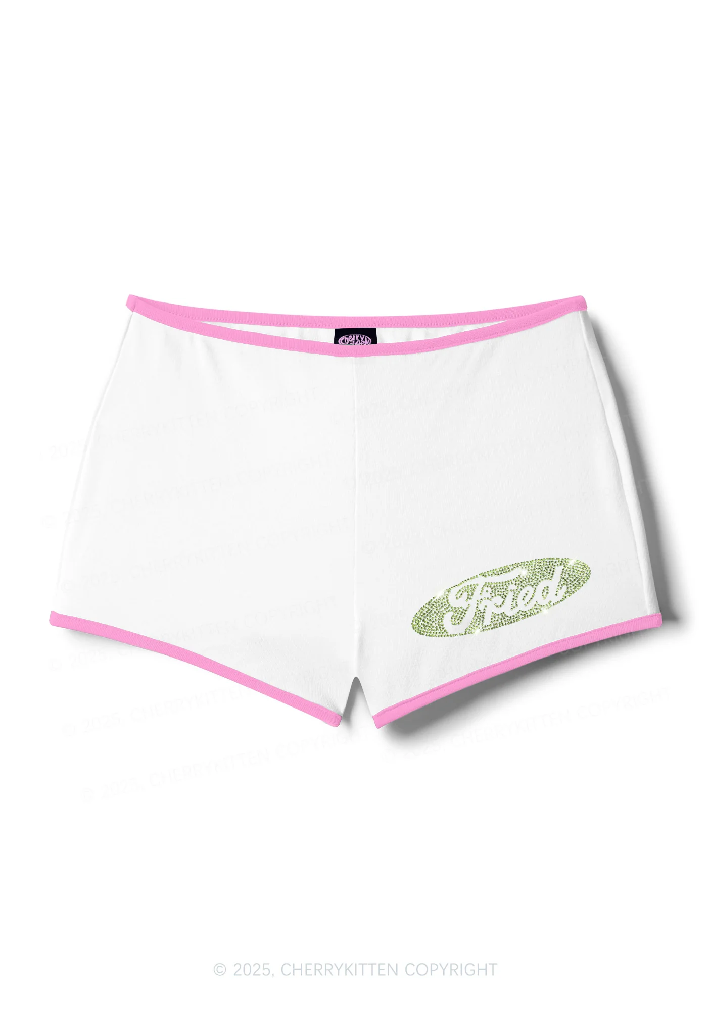 Rhinestone Fried Y2K Booty Shorts Cherrykitten - Image 4
