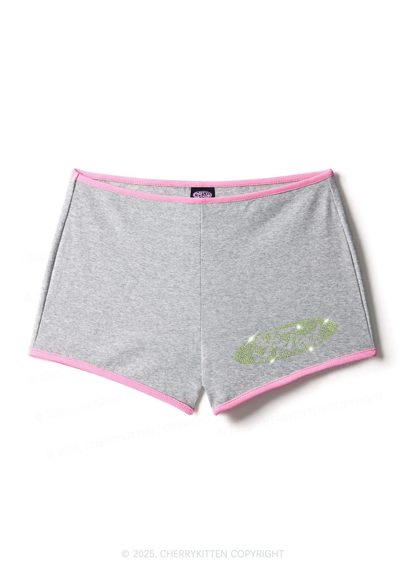 Rhinestone Fried Y2K Booty Shorts Cherrykitten - Image 8