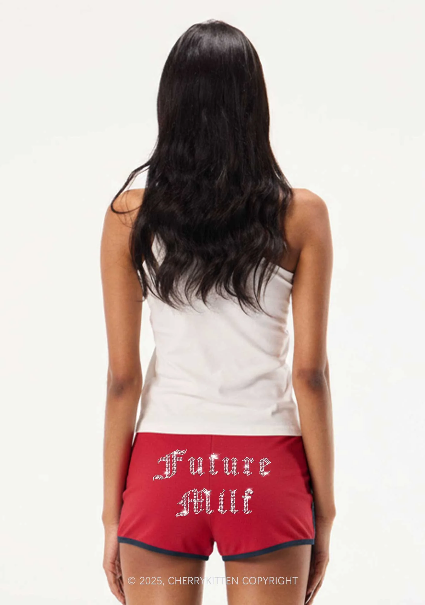 Rhinestone Future Mxxf Y2K Booty Shorts Cherrykitten - Image 2