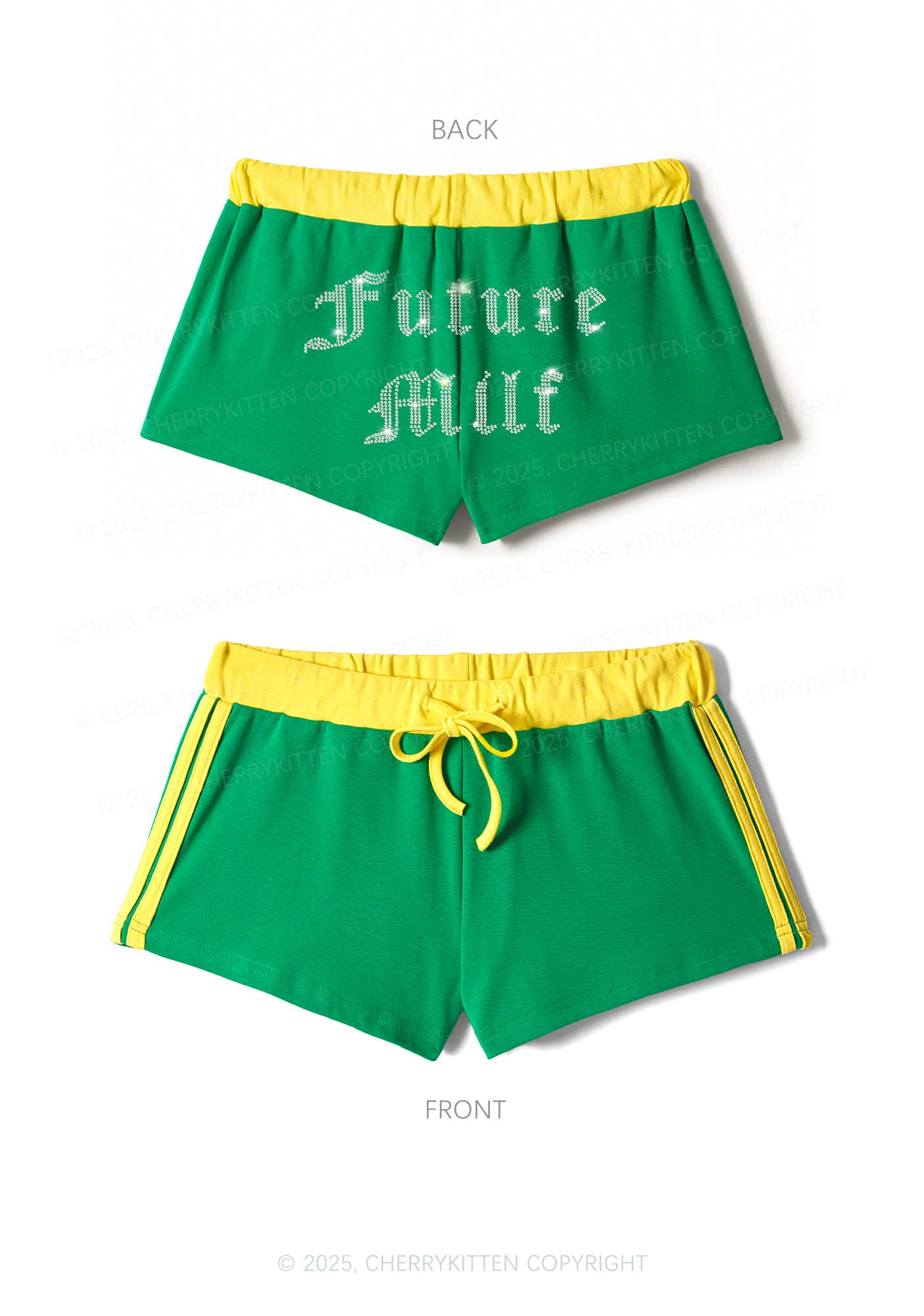 Rhinestone Future Mxxf Y2K Drawstring Mini Shorts Cherrykitten - Image 6