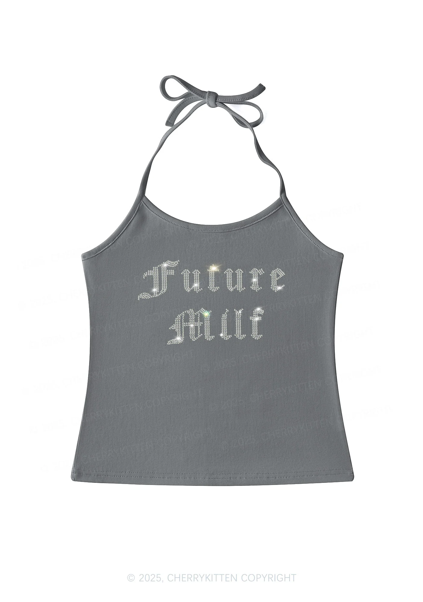 Rhinestone Future Mxxf Y2K Halter Neck Cami Cherrykitten - Image 2