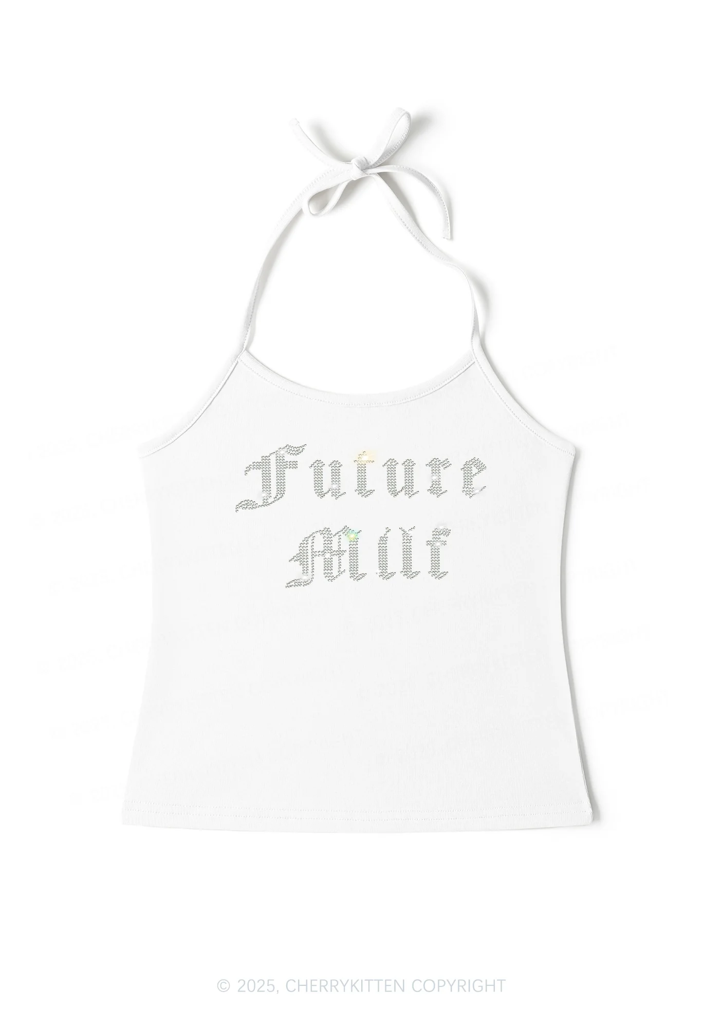 Rhinestone Future Mxxf Y2K Halter Neck Cami Cherrykitten - Image 3