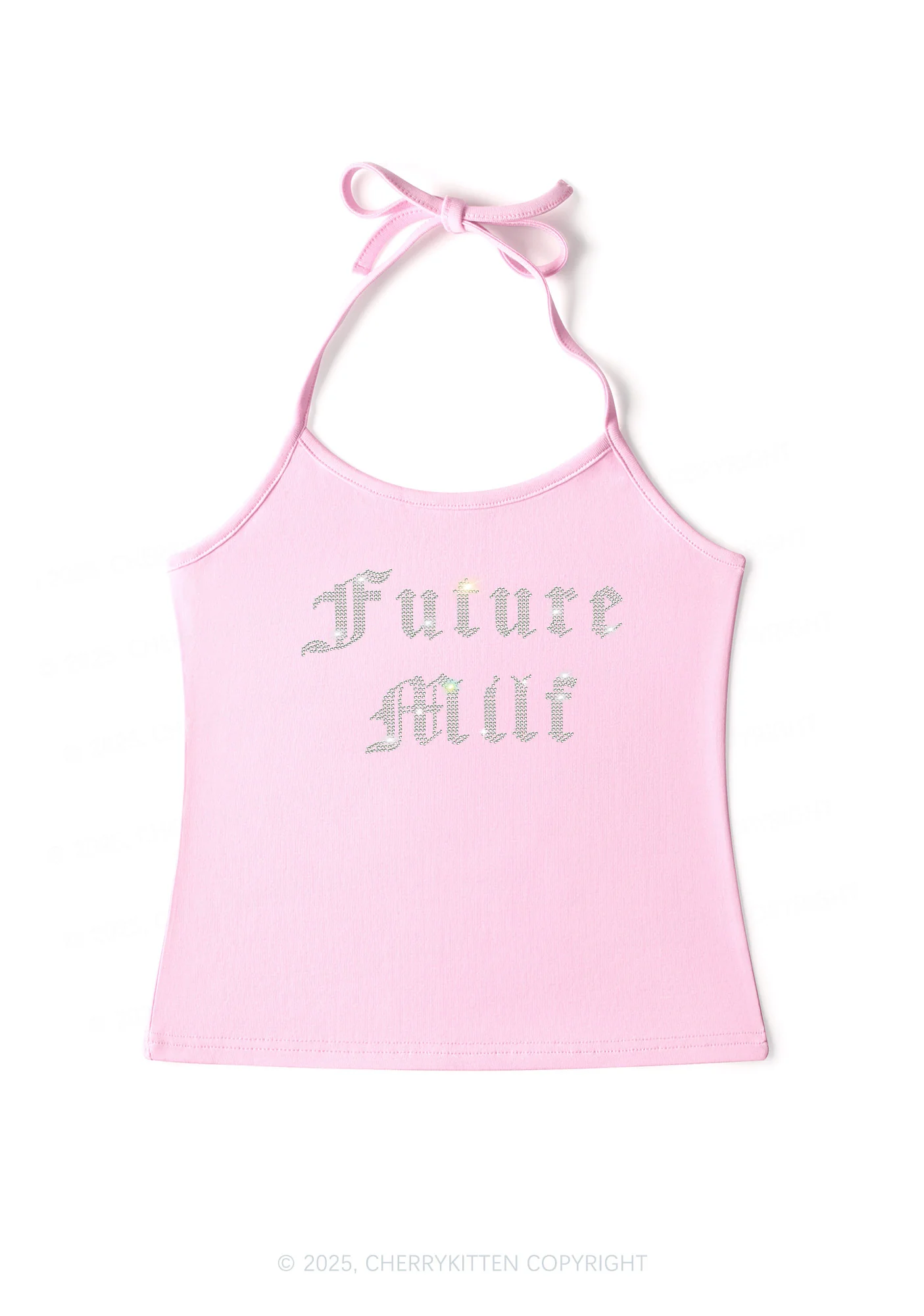Rhinestone Future Mxxf Y2K Halter Neck Cami Cherrykitten - Image 5