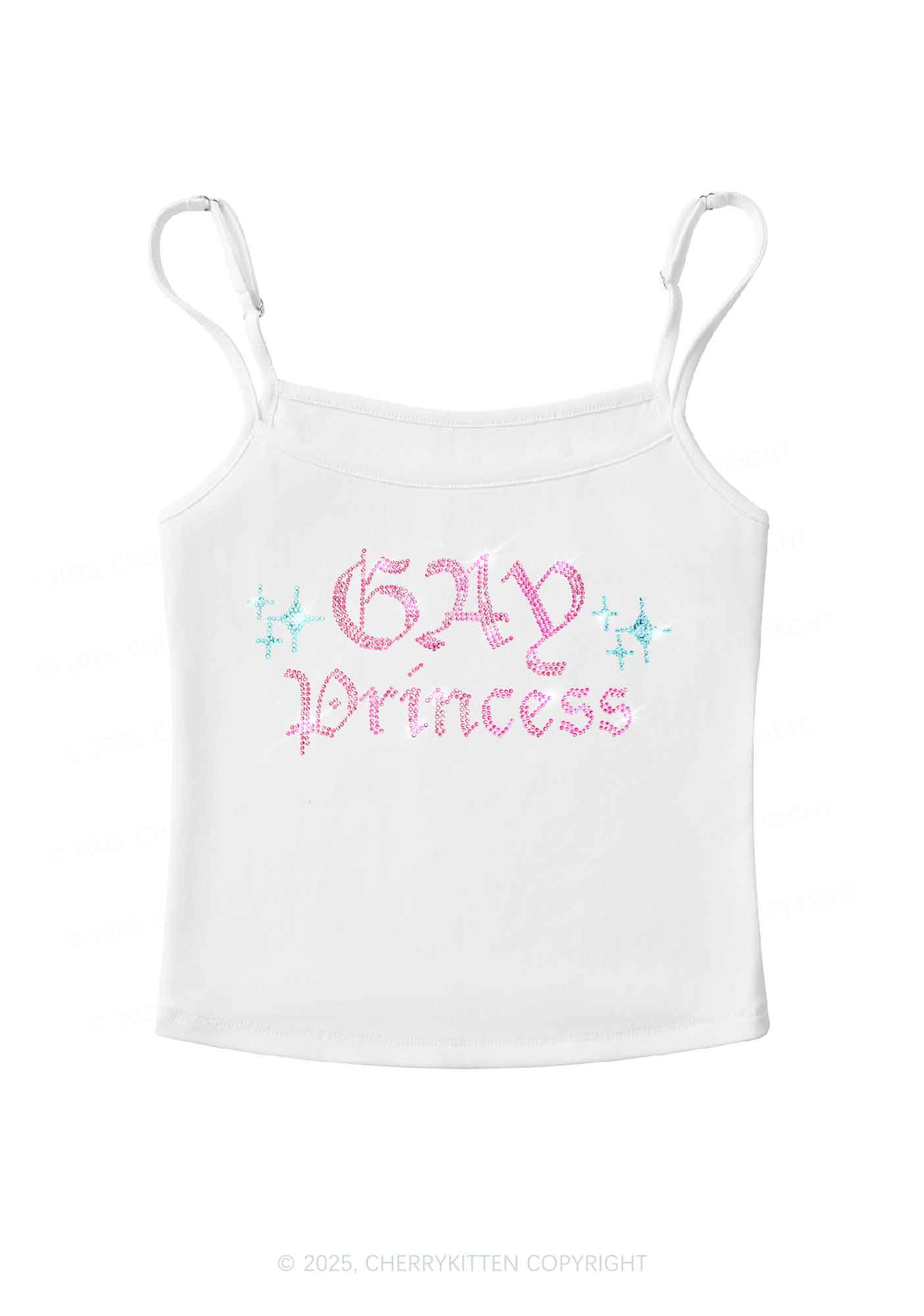Rhinestone Gay Princess Pride Y2K Spaghetti Strap Cami Cherrykitten - Image 3