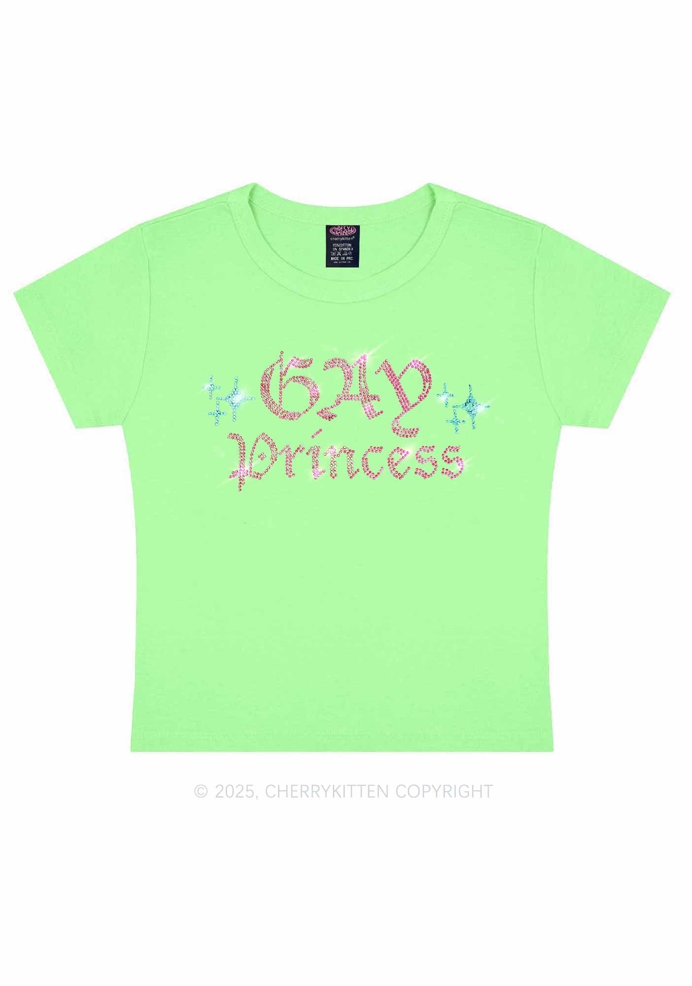 Rhinestone Gay Princess Y2K Baby Tee Cherrykitten - Image 11