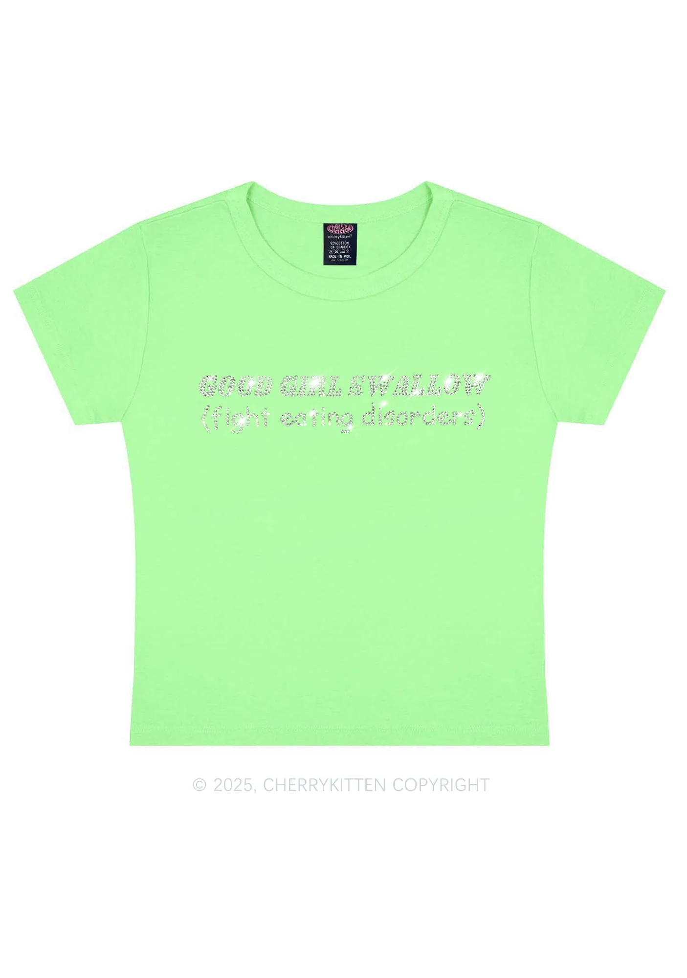 Rhinestone Good Girls Swallow Y2K Baby Tee Cherrykitten - Image 13