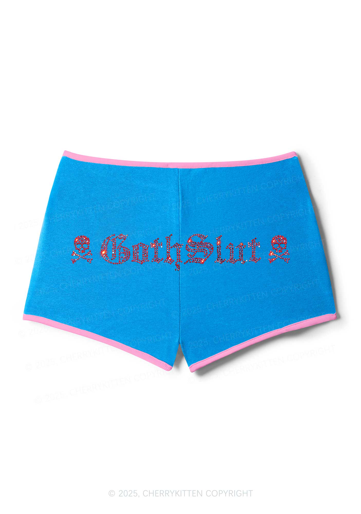 Rhinestone Gothslxt Y2K Booty Shorts Cherrykitten - Image 3