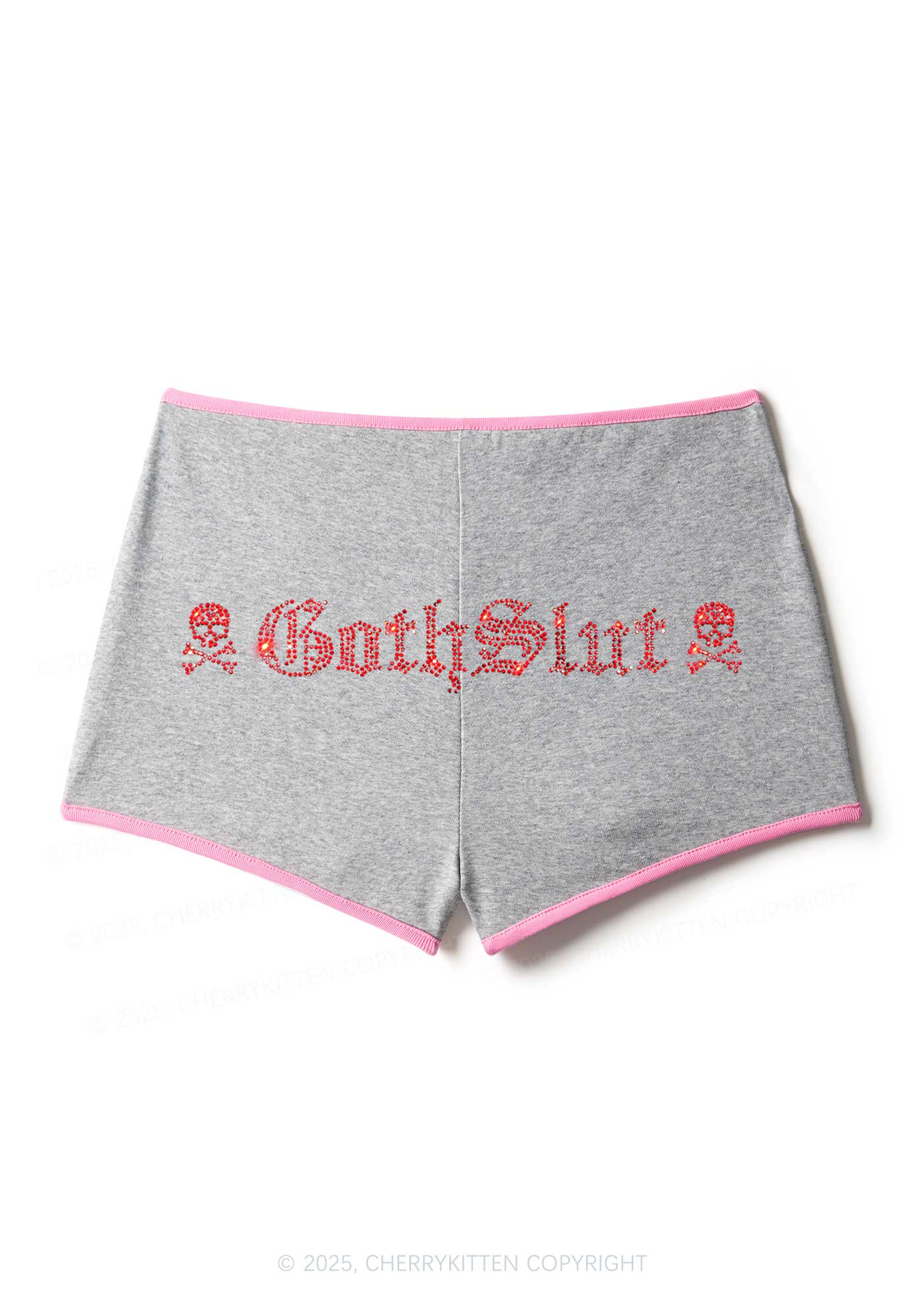 Rhinestone Gothslxt Y2K Booty Shorts Cherrykitten - Image 4