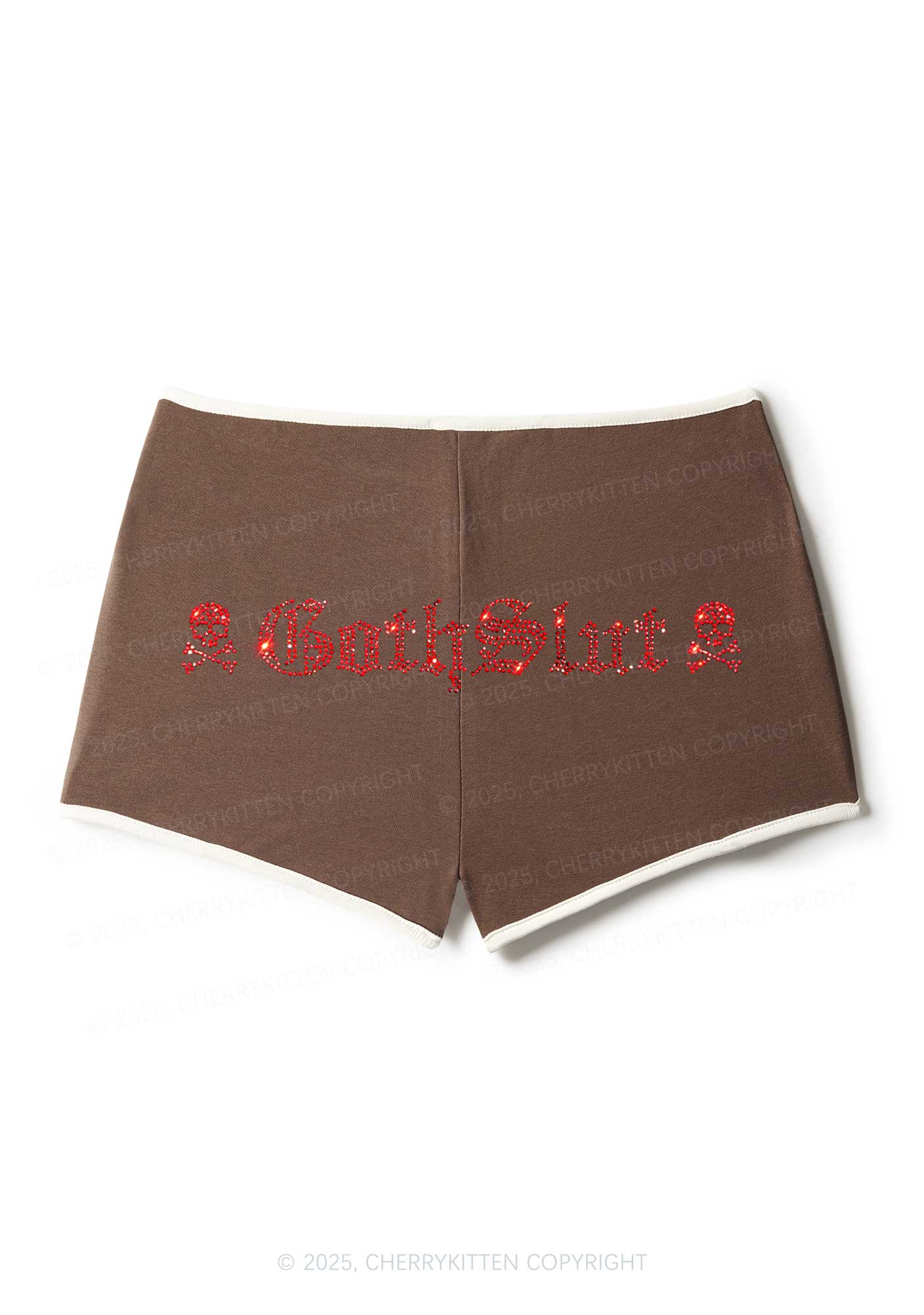 Rhinestone Gothslxt Y2K Booty Shorts Cherrykitten - Image 5
