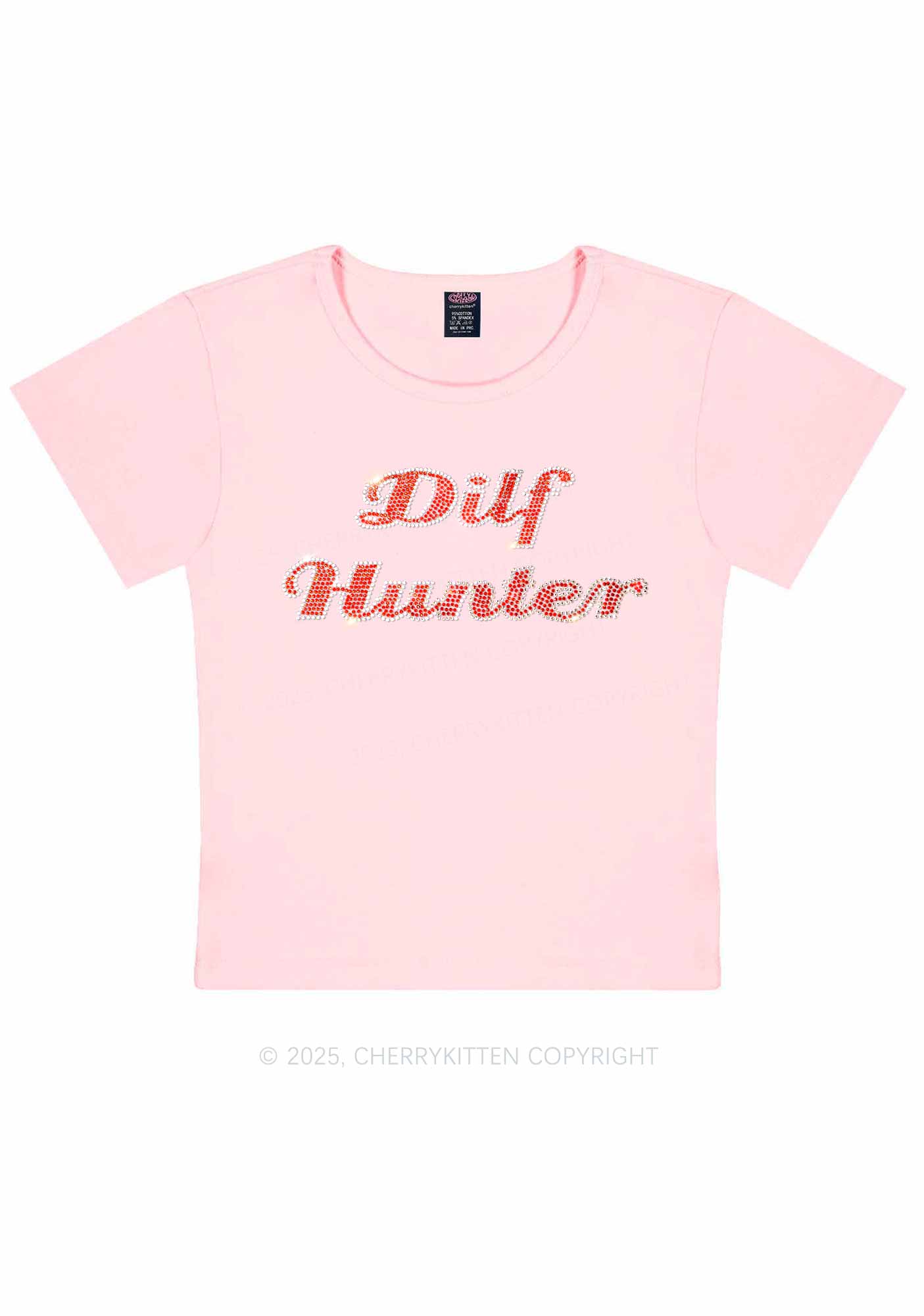 Rhinestone Green Hunter Y2K Baby Tee Cherrykitten - Image 10