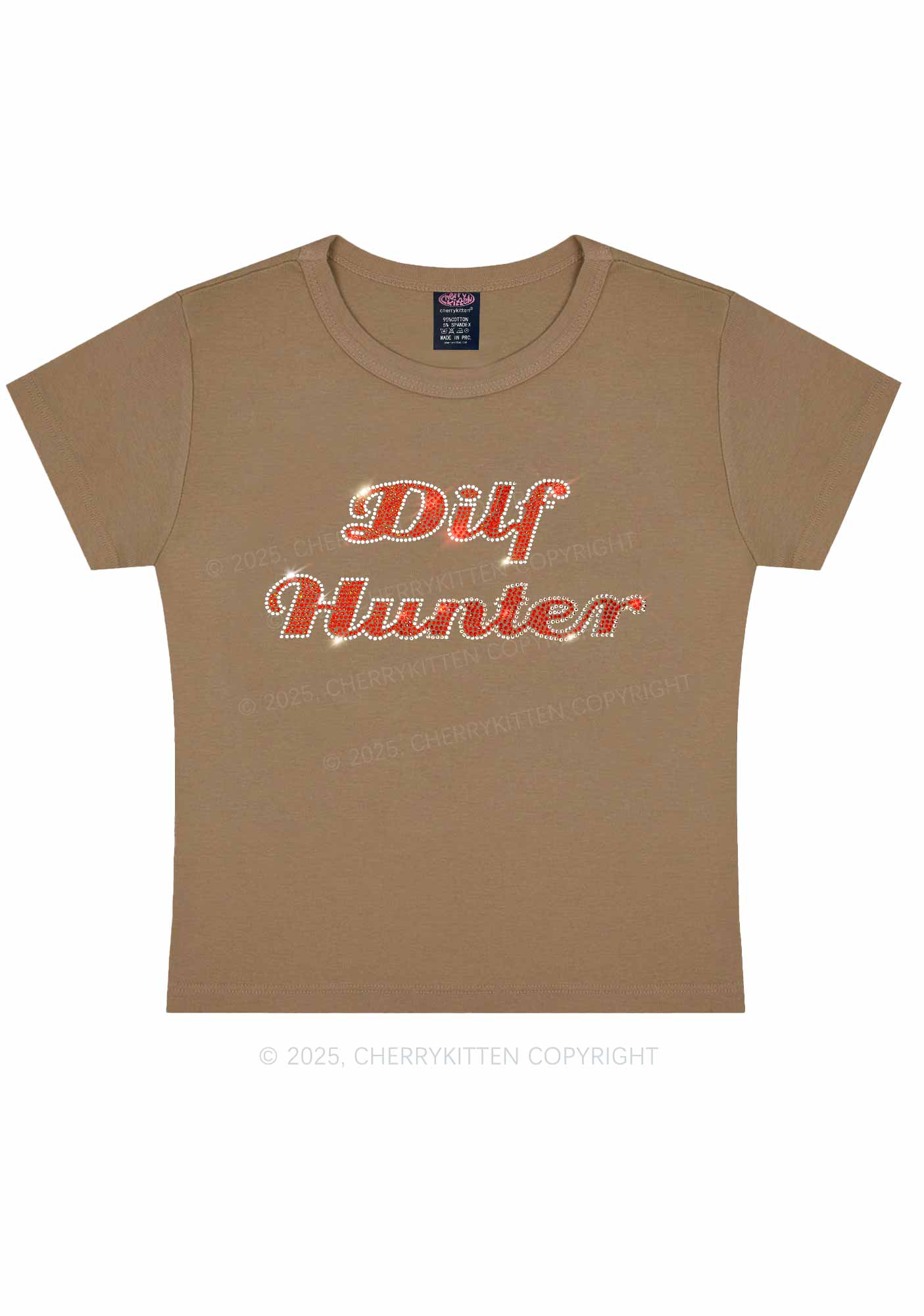 Rhinestone Green Hunter Y2K Baby Tee Cherrykitten - Image 13