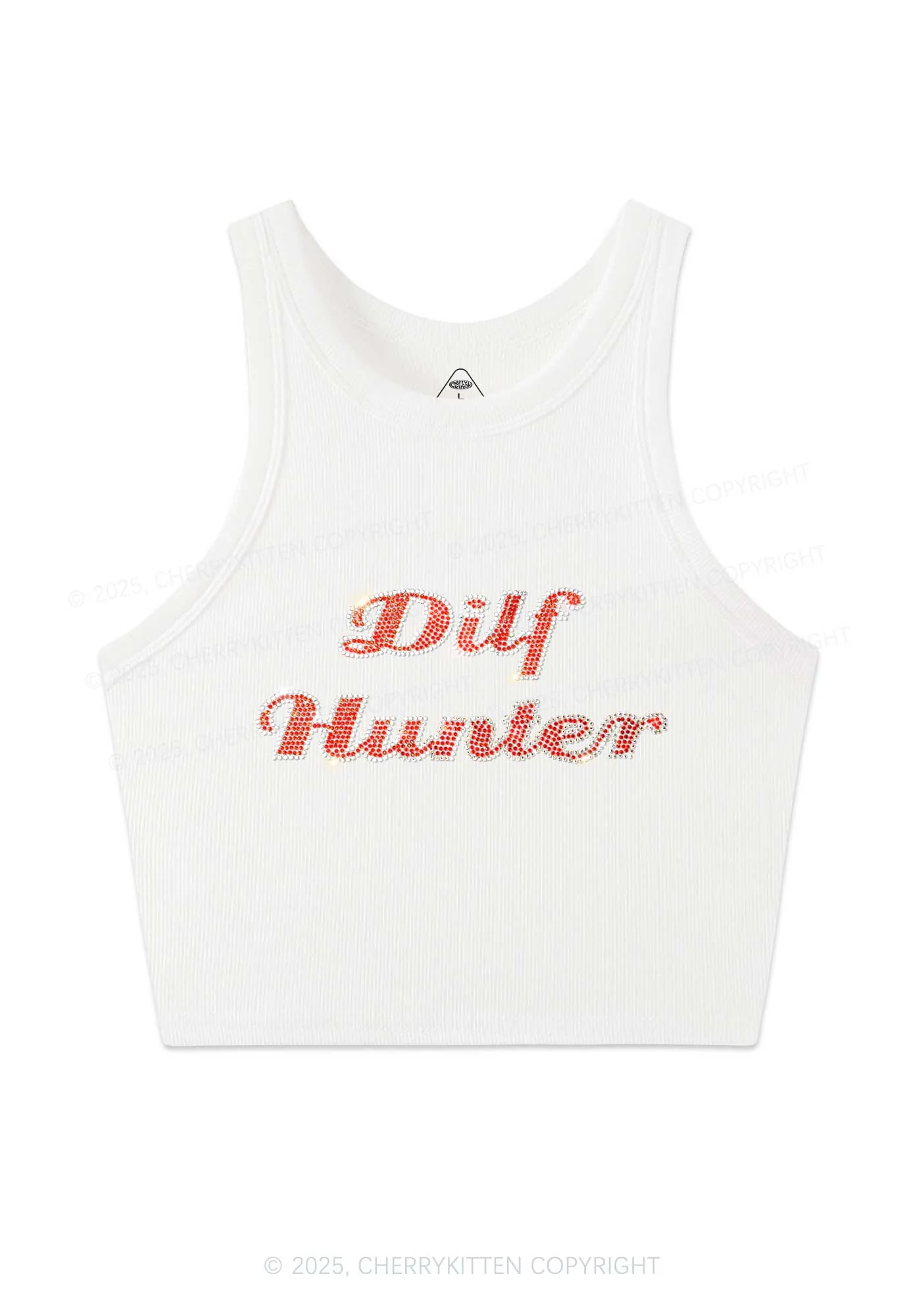 Rhinestone Green Hunter Y2K Crop Tank Top Cherrykitten - Image 4
