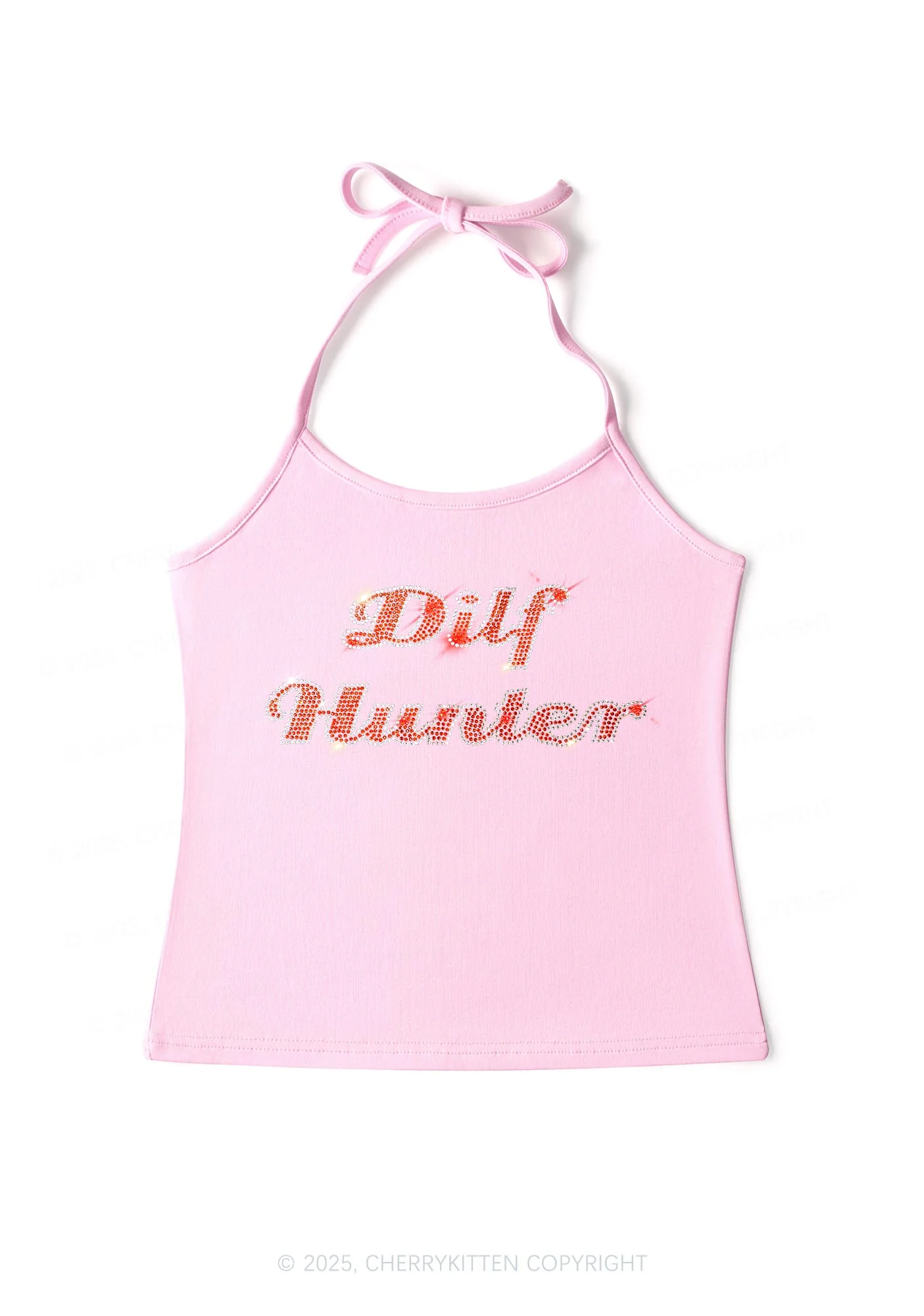 Rhinestone Green Hunter Y2K Halter Neck Cami Cherrykitten - Image 4
