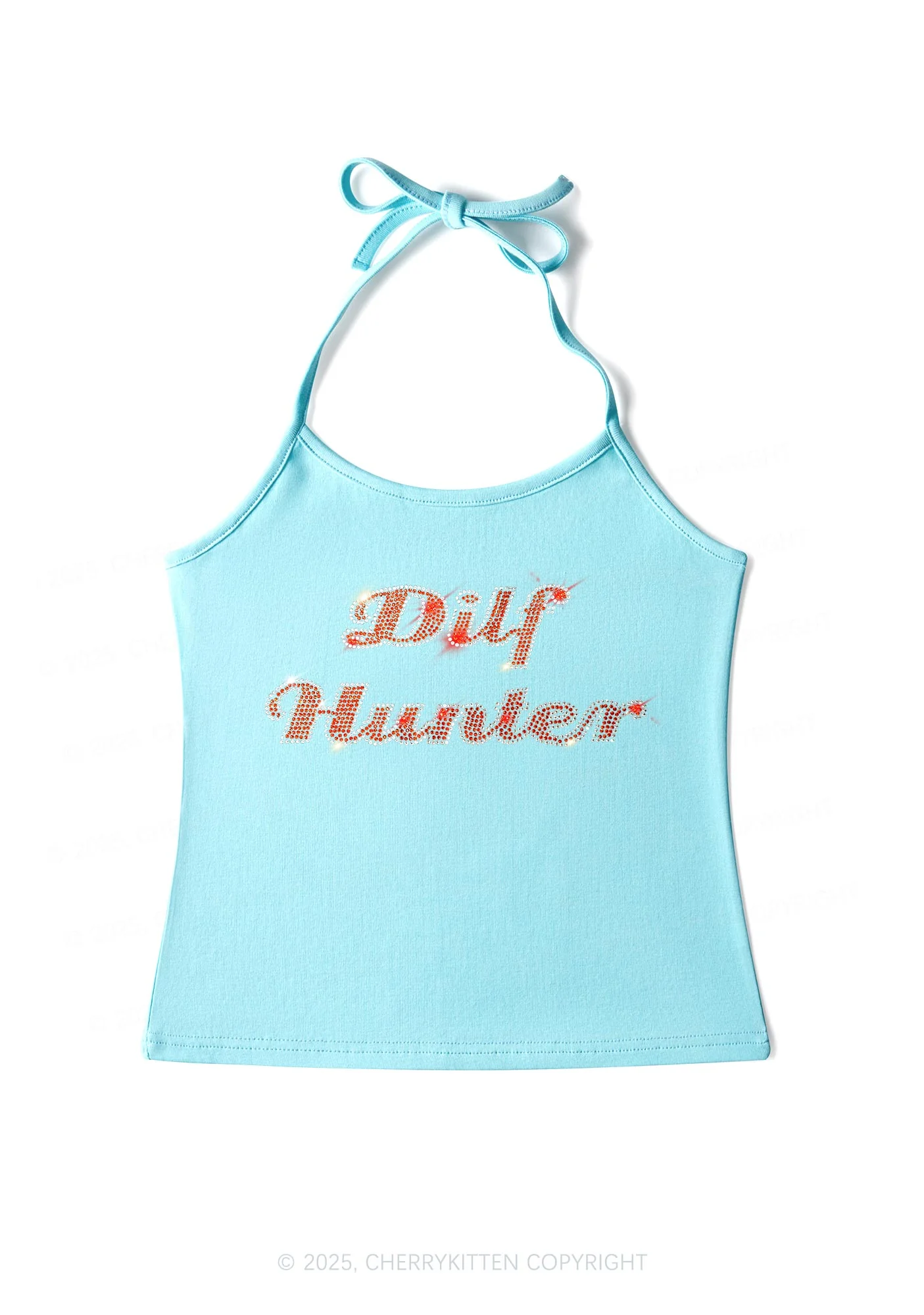 Rhinestone Green Hunter Y2K Halter Neck Cami Cherrykitten - Image 5