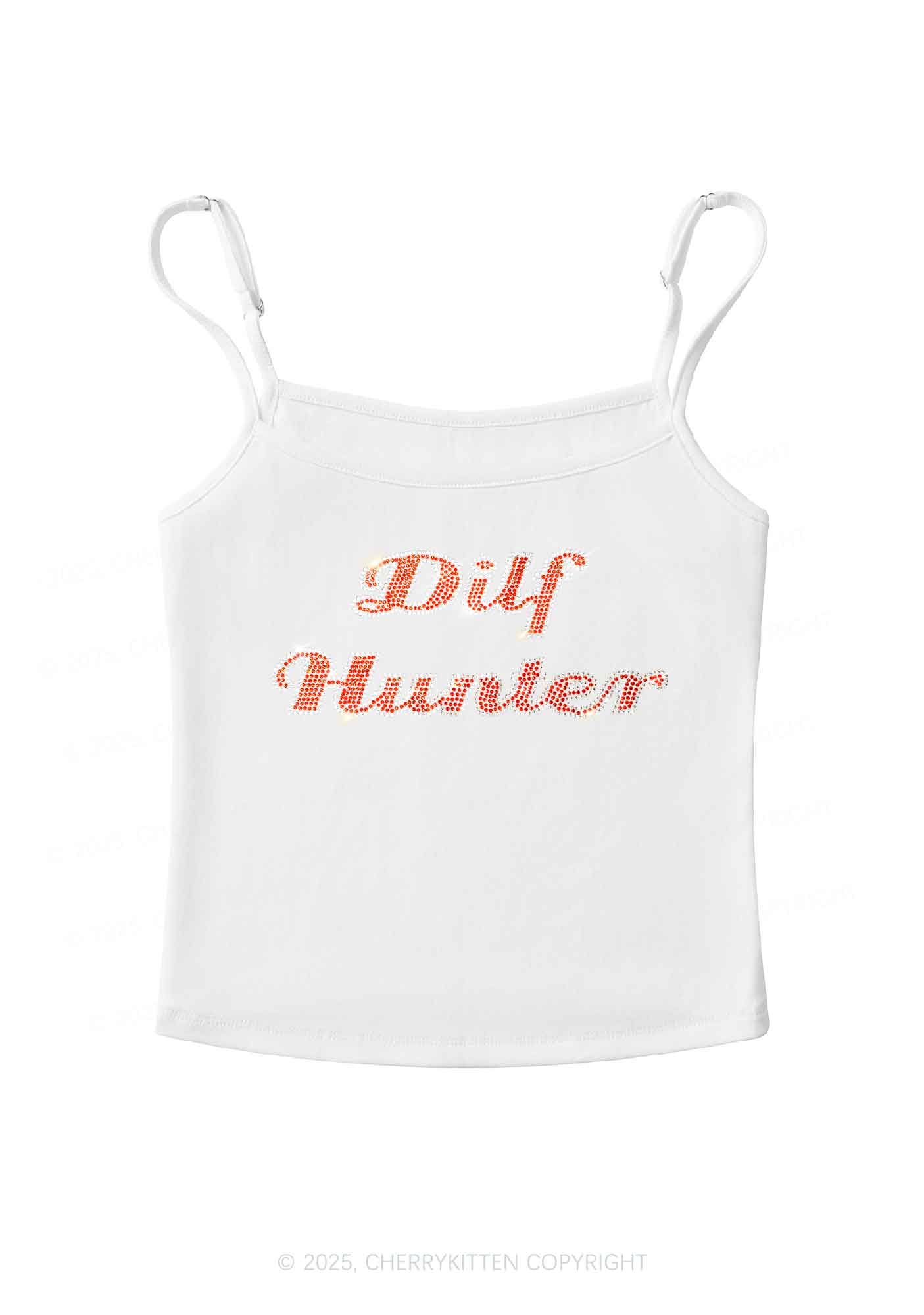 Rhinestone Green Hunter Y2K Spaghetti Strap Cami Cherrykitten - Image 3