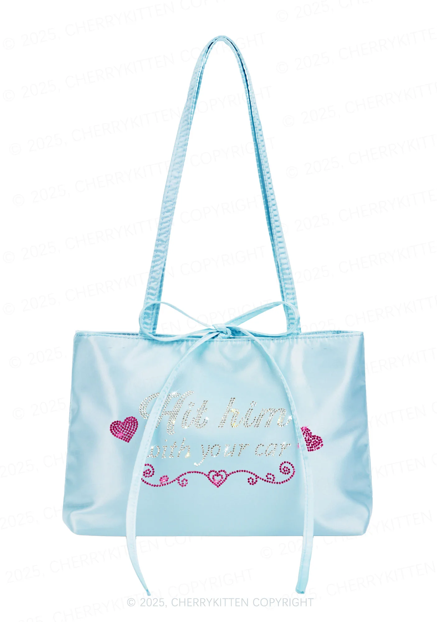 Rhinestone Hit Him Y2K Satin Bags Cherrykitten - Image 2