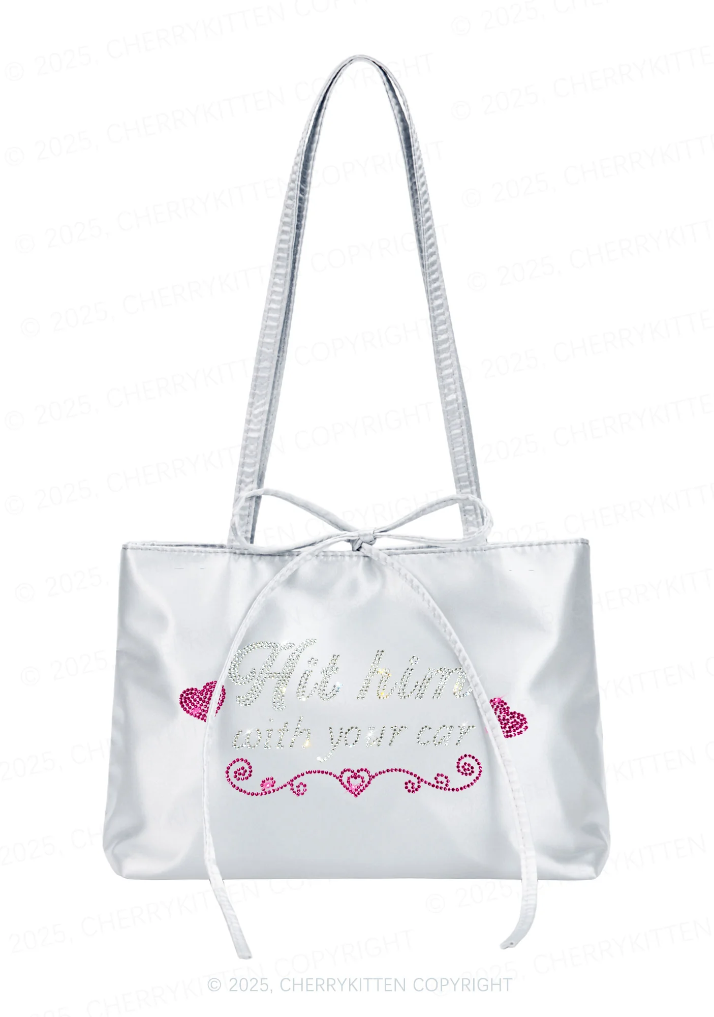 Rhinestone Hit Him Y2K Satin Bags Cherrykitten - Image 3
