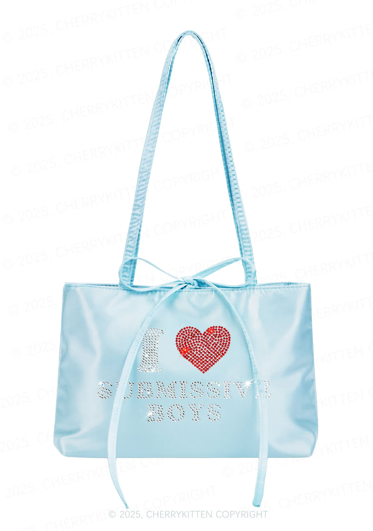 Rhinestone I Love S Boys Y2K Satin Bags Cherrykitten - Image 2
