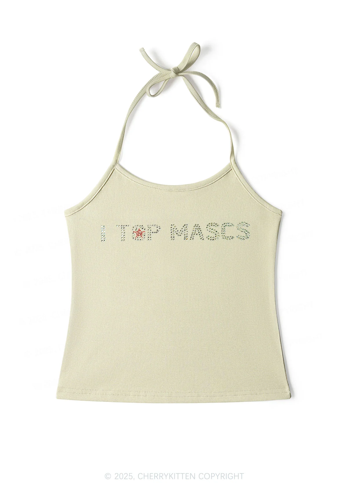 Rhinestone I Top Mascs Pride Y2K Halter Neck Cami Cherrykitten - Image 6