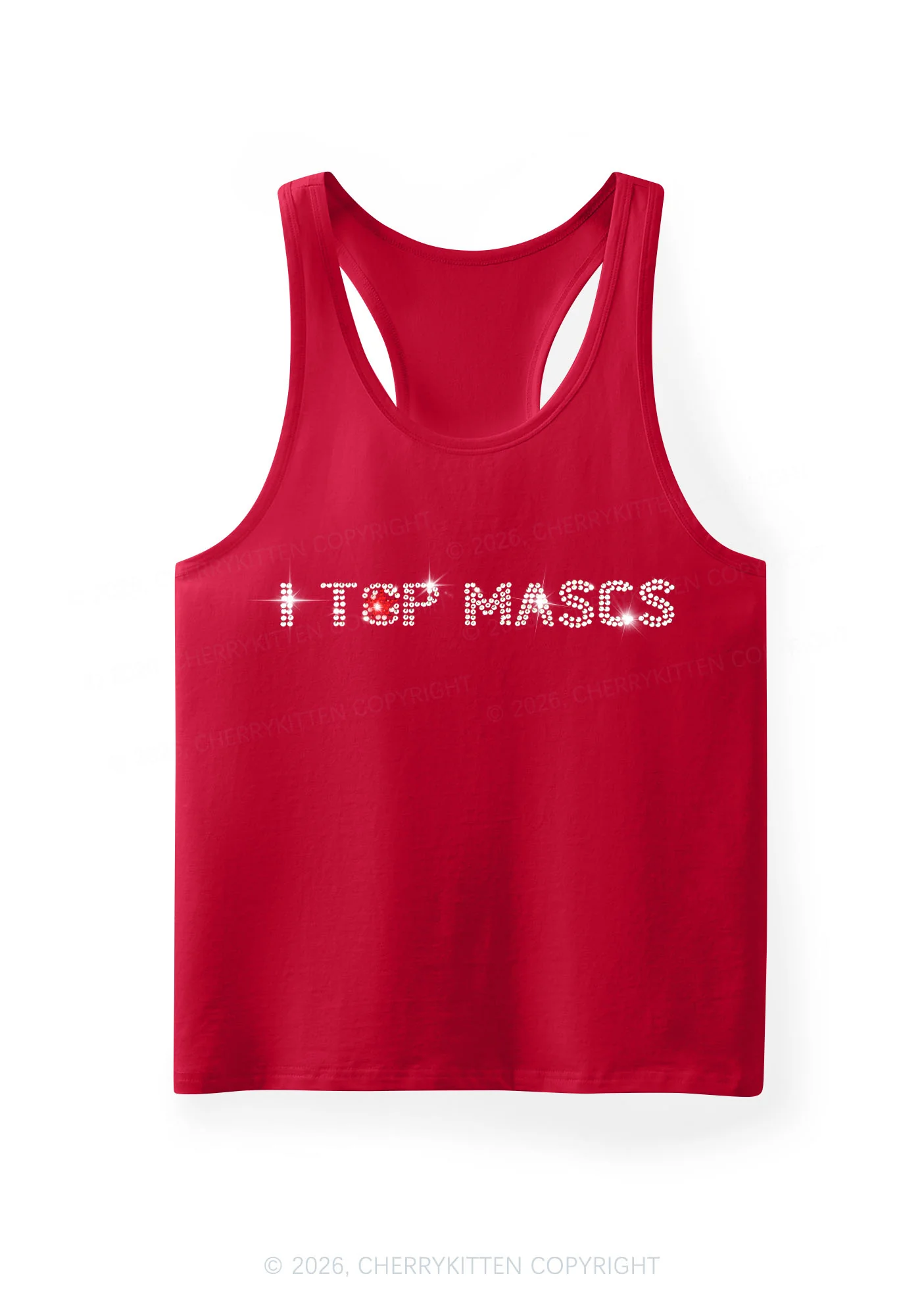 Rhinestone I Top Mascs Pride Y2K Men Racerback Tank Top Cherrykitten - Image 5
