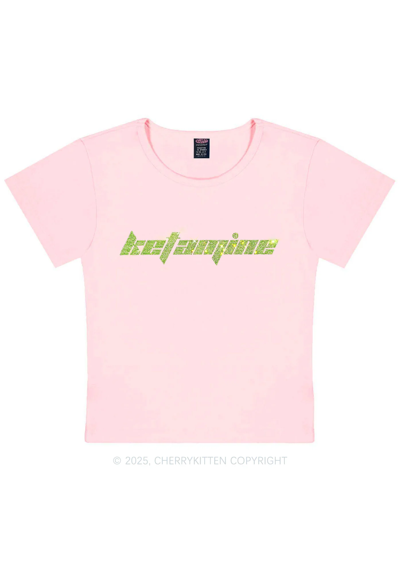 Rhinestone Ketamxxe Y2K Baby Tee Cherrykitten - Image 10