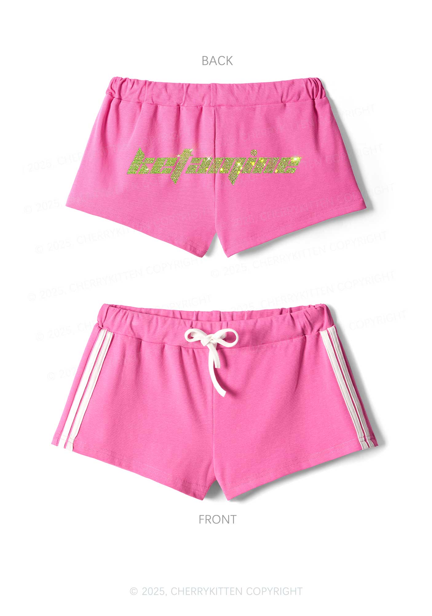 Rhinestone Ketamxxe Y2K Drawstring Mini Shorts Cherrykitten - Image 4