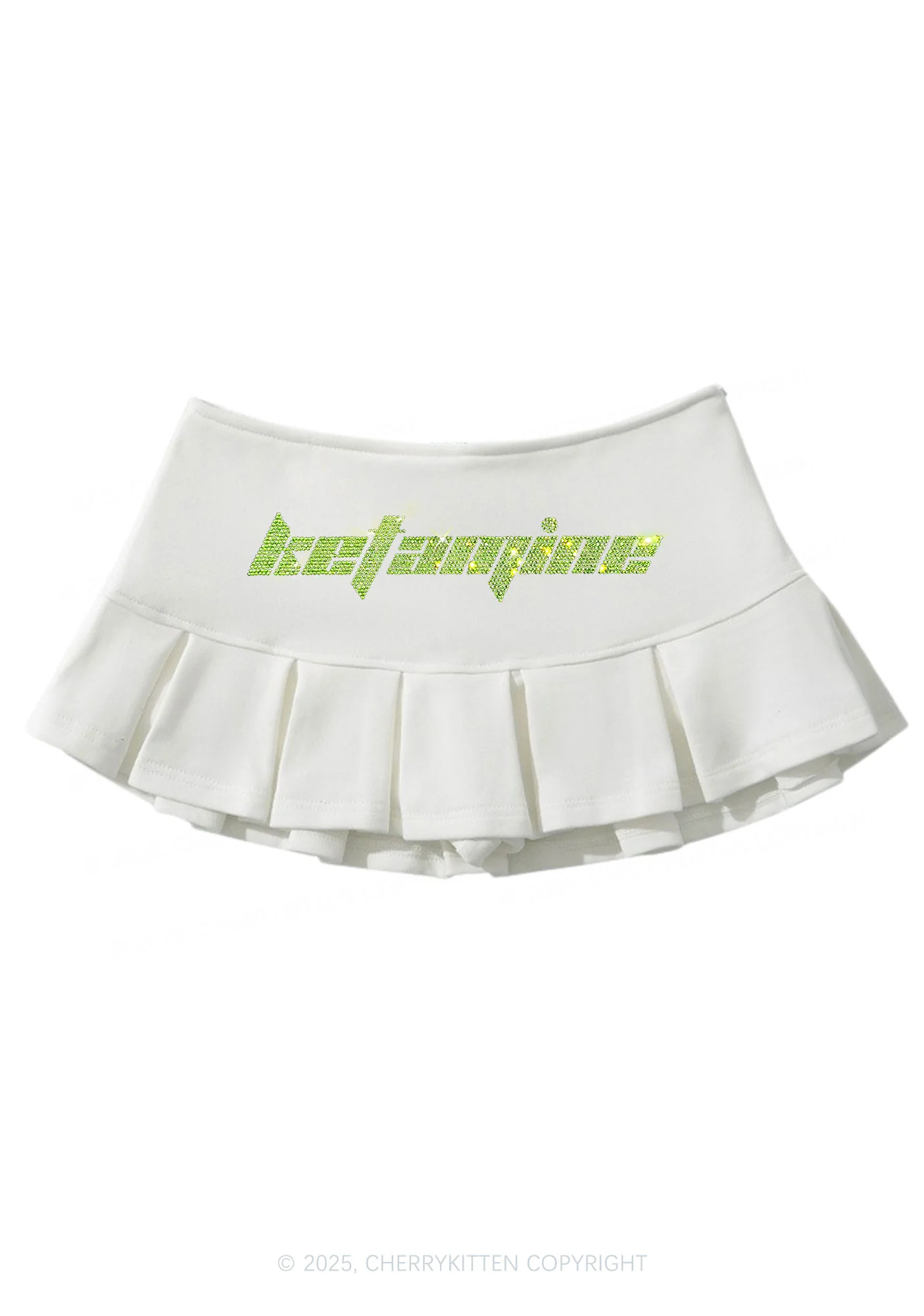 Rhinestone Ketamxxe Y2K Mini Pleated Skirts Cherrykitten - Image 3