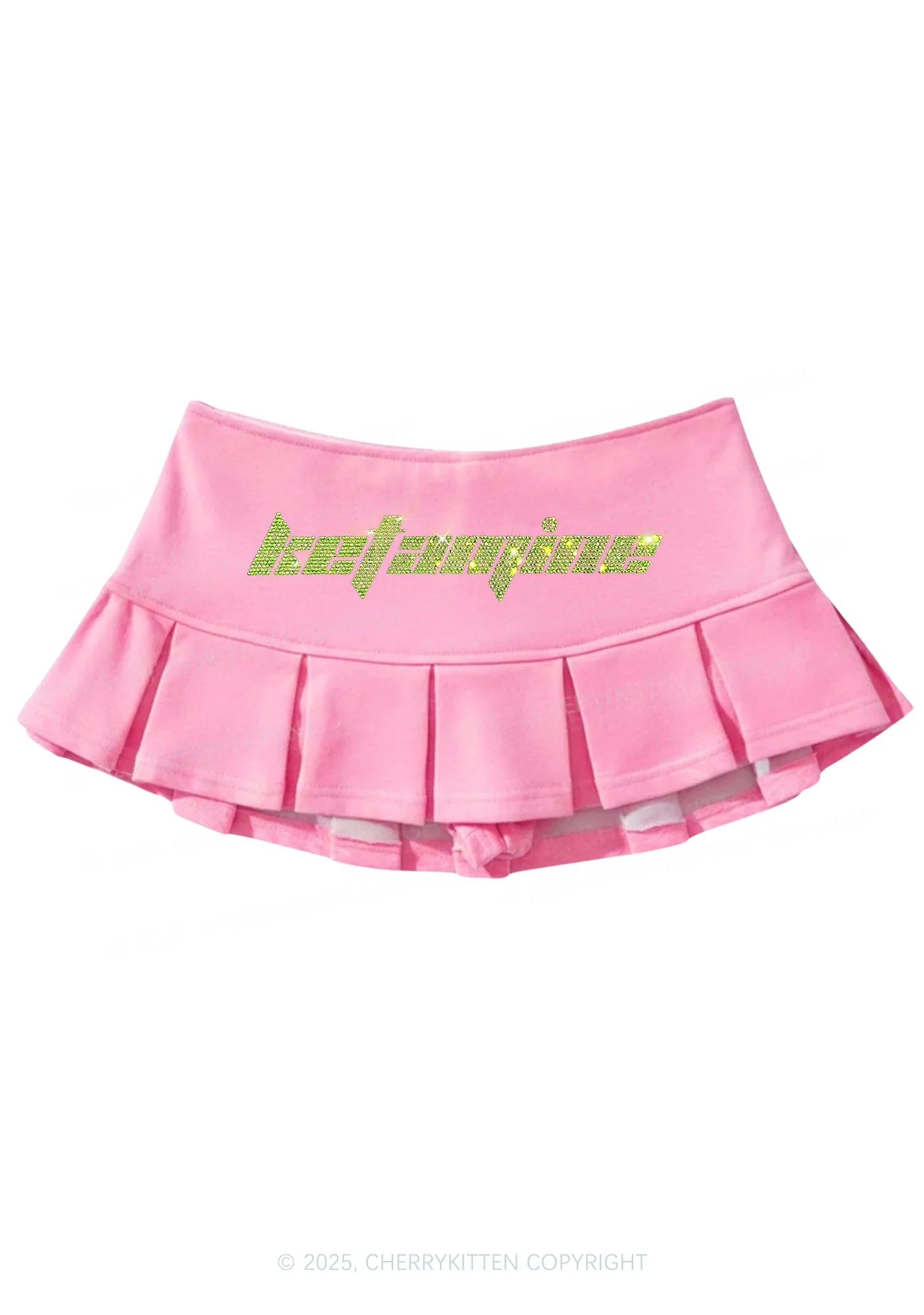 Rhinestone Ketamxxe Y2K Mini Pleated Skirts Cherrykitten - Image 5