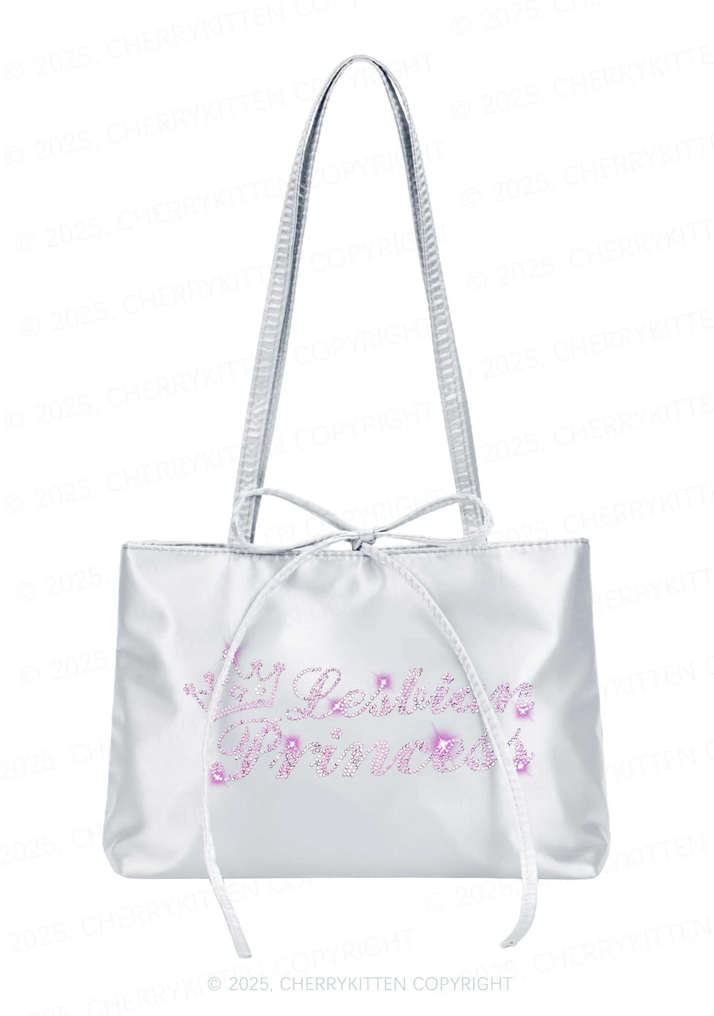 Rhinestone Lesbian Princess Pride Y2K Satin Bags Cherrykitten - Image 2