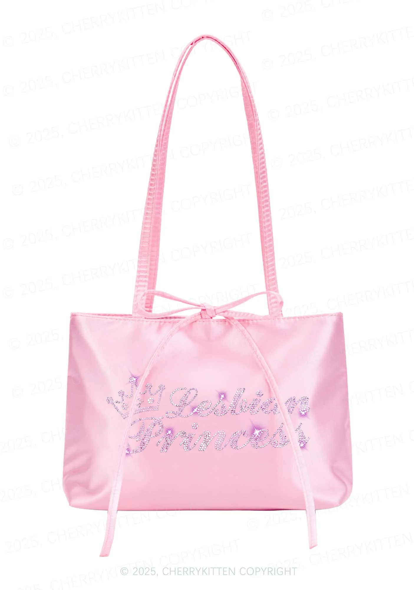 Rhinestone Lesbian Princess Pride Y2K Satin Bags Cherrykitten - Image 3