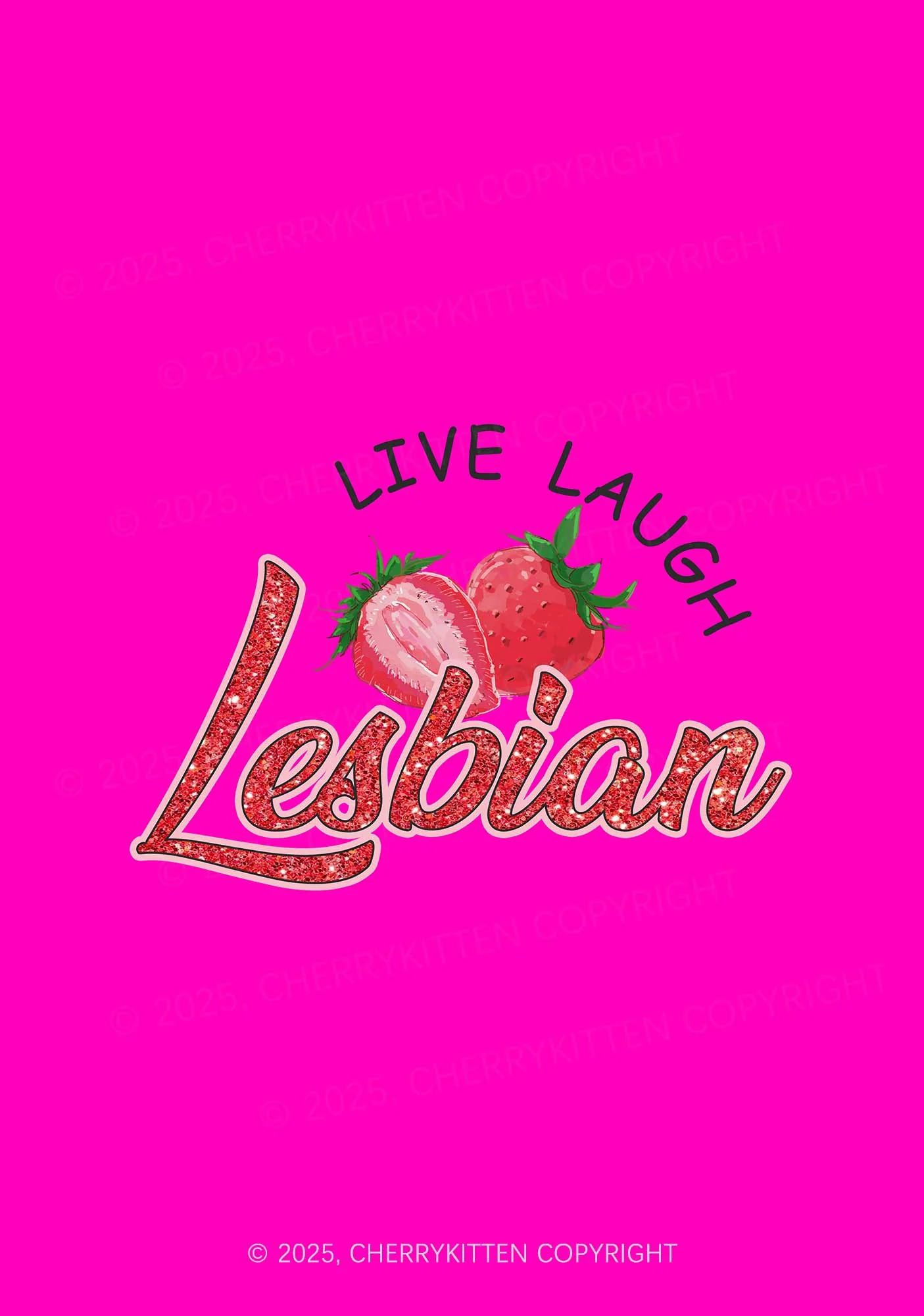 Live Laugh Lesbian Pride 1Pc Y2K Pin Badge Cherrykitten - Image 2
