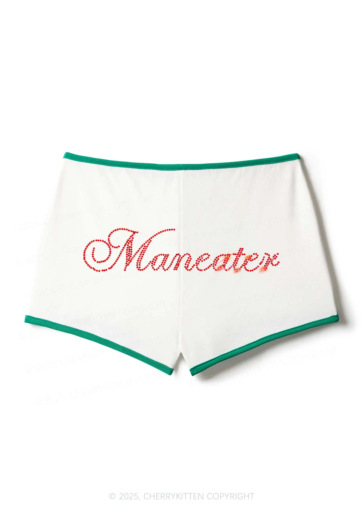 Rhinestone Maneater Y2K Booty Shorts Cherrykitten - Image 3