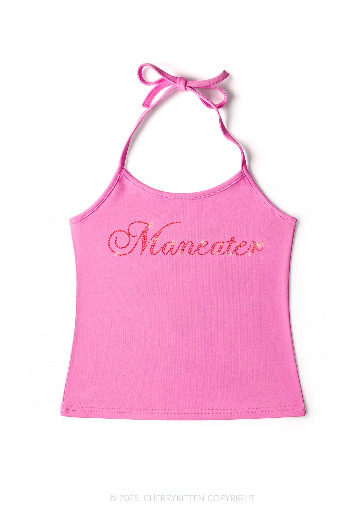 Rhinestone Maneater Y2K Halter Neck Cami Cherrykitten - Image 6