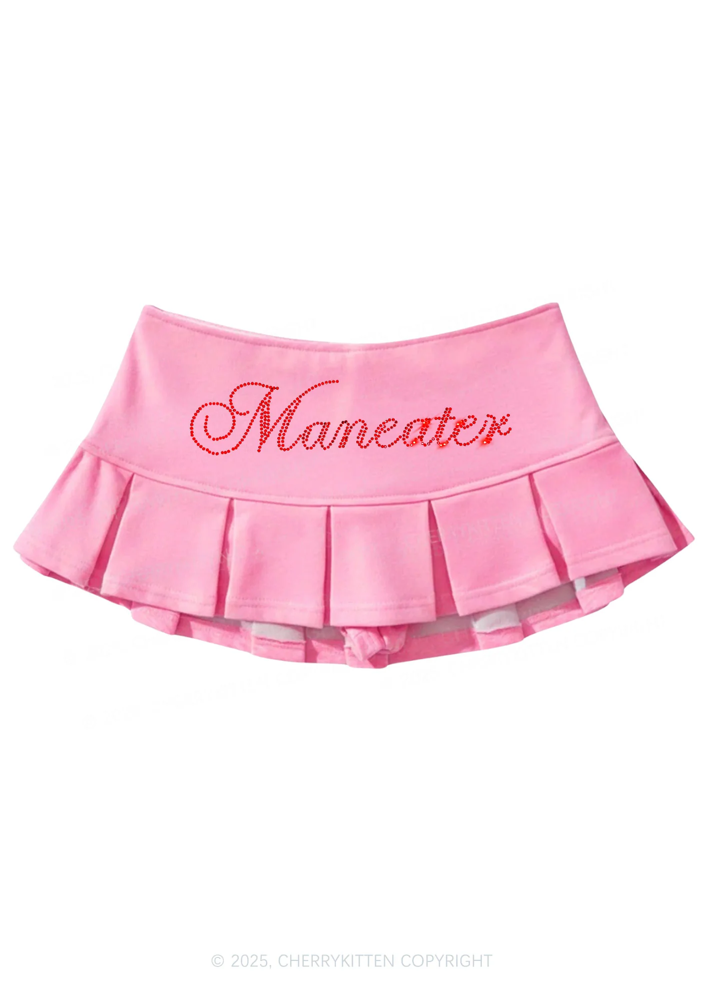 Rhinestone Maneater Y2K Mini Pleated Skirts Cherrykitten - Image 3