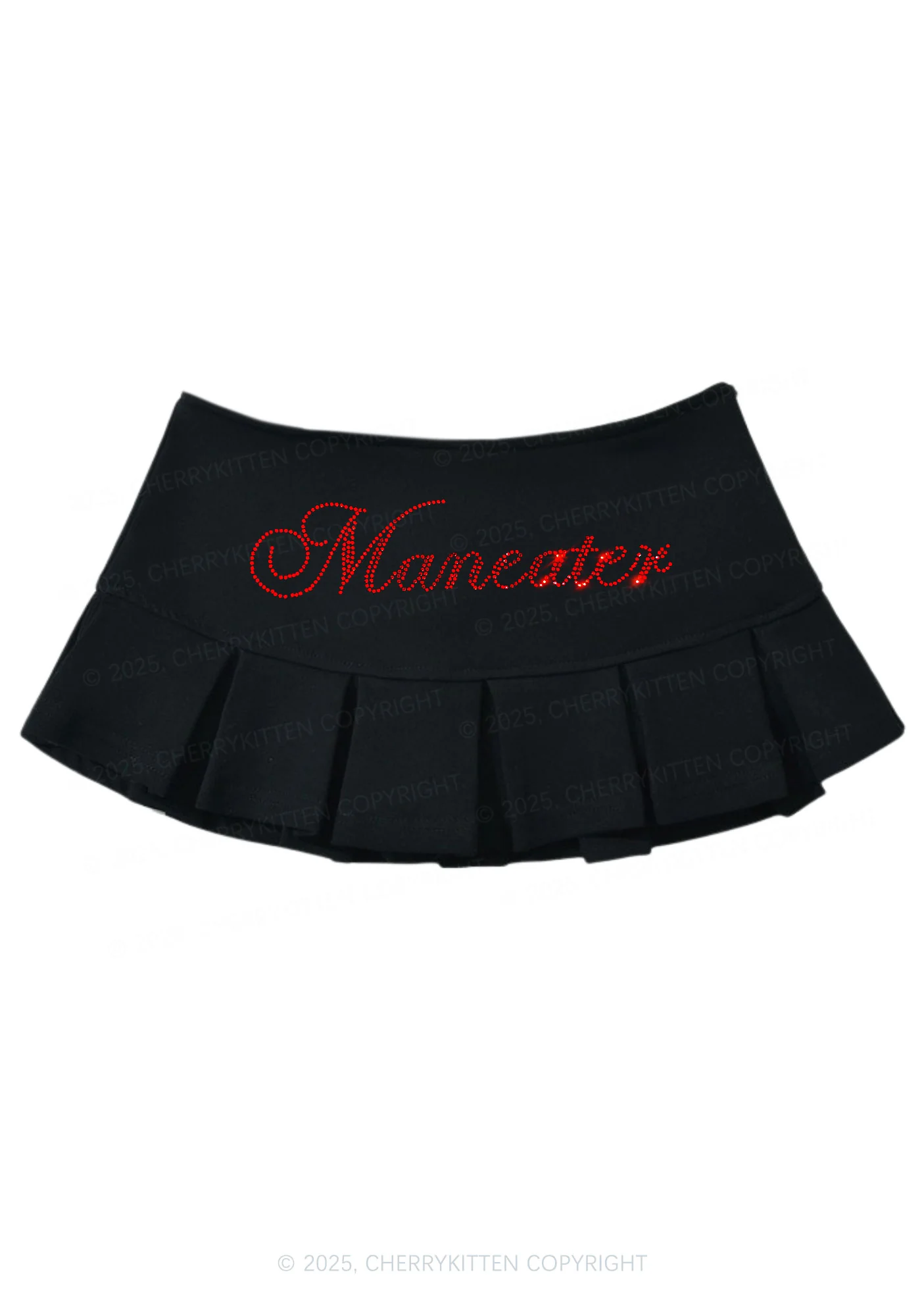 Rhinestone Maneater Y2K Mini Pleated Skirts Cherrykitten - Image 4