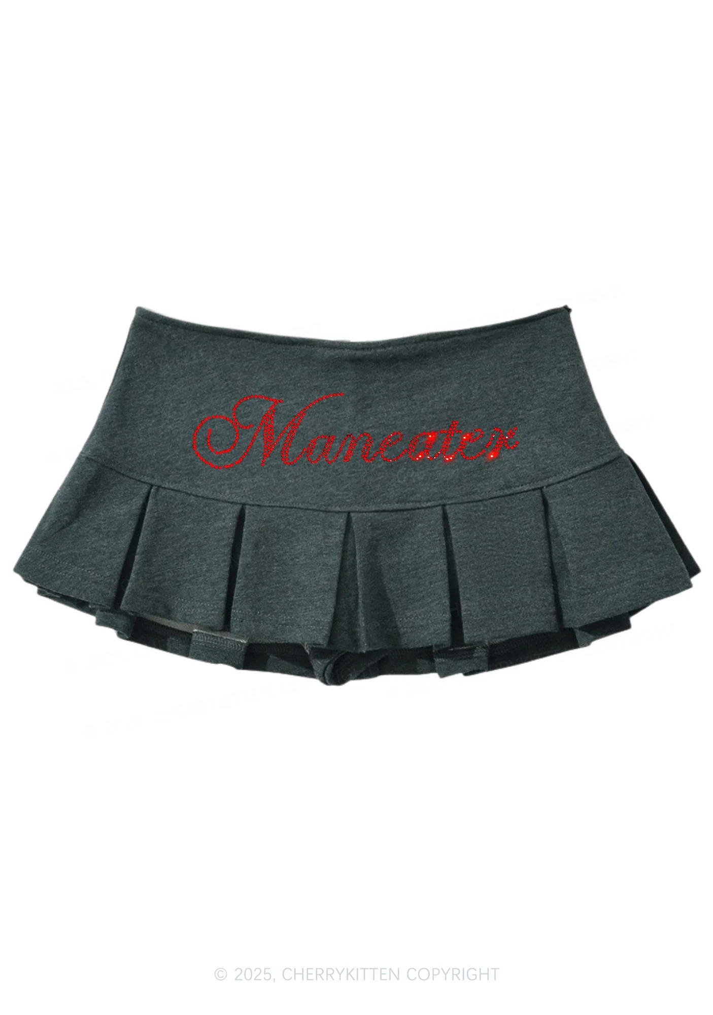 Rhinestone Maneater Y2K Mini Pleated Skirts Cherrykitten - Image 5