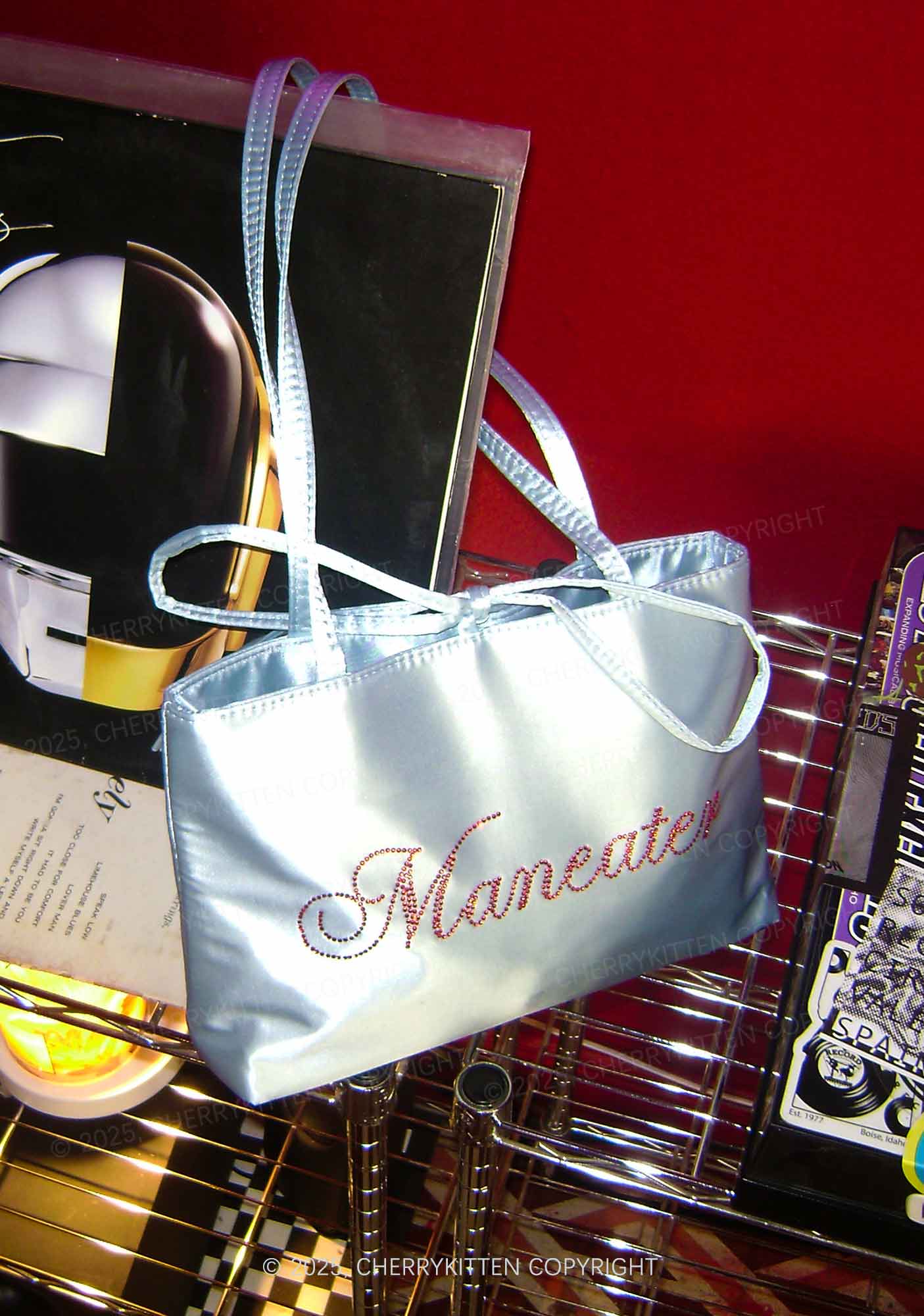 Rhinestone Maneater Y2K Satin Bags Cherrykitten - Image 3