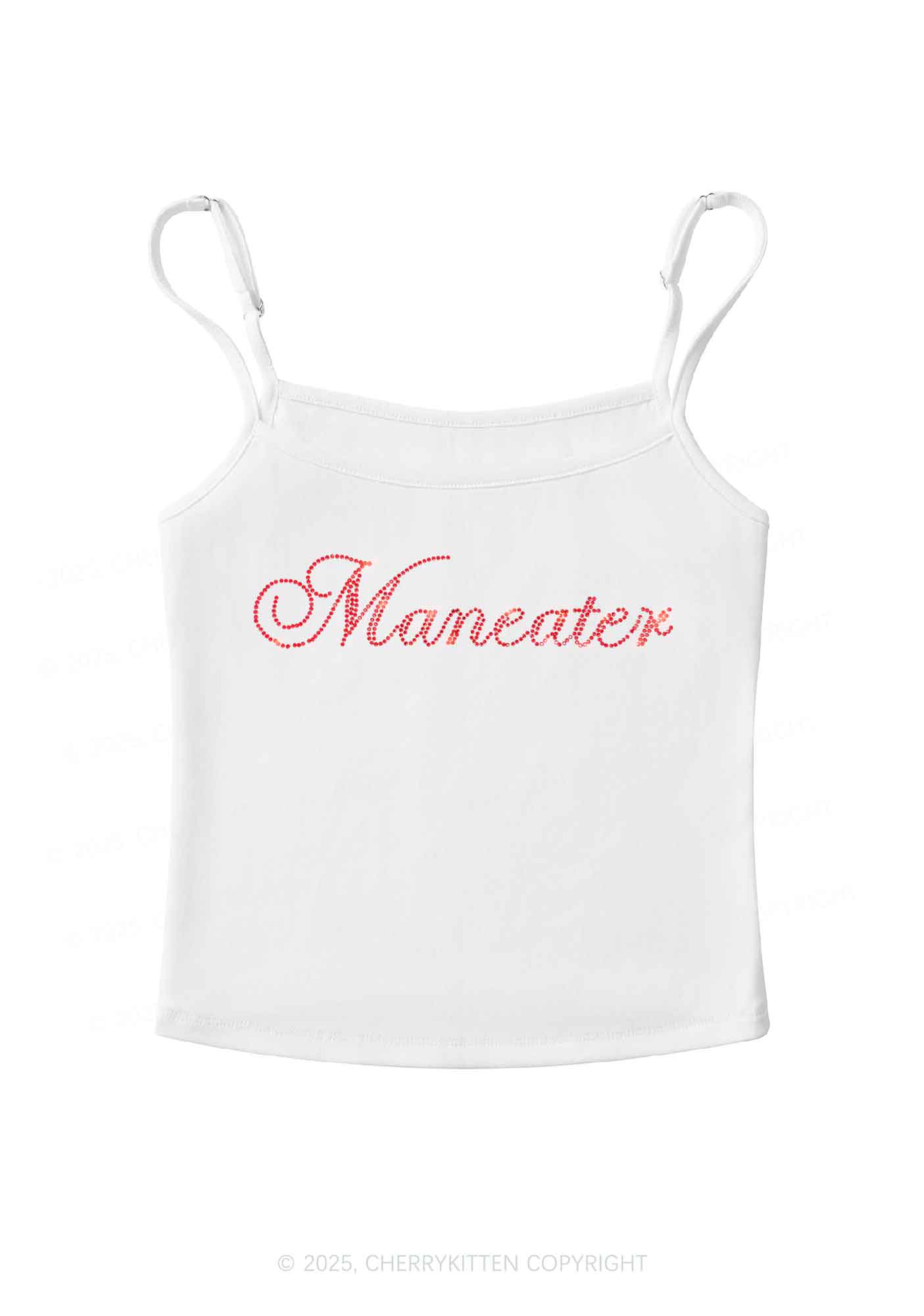 Rhinestone Maneater Y2K Spaghetti Strap Cami Cherrykitten - Image 3